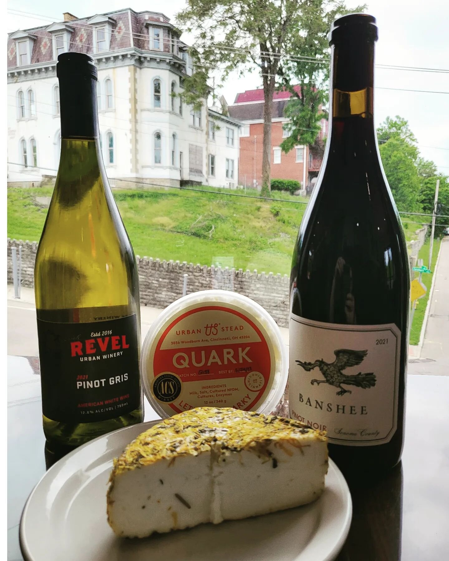 Wine &amp; Cheese Flight is back!
Grab it today and tomorrow, a scrumptious  Juilanna Capriole and Urban Stead Quark. 
We have partnered up with Revel Wines and Banshee Winery to compliment  the flavors!

#winepairings #wineandcheese #pairings 
@urba