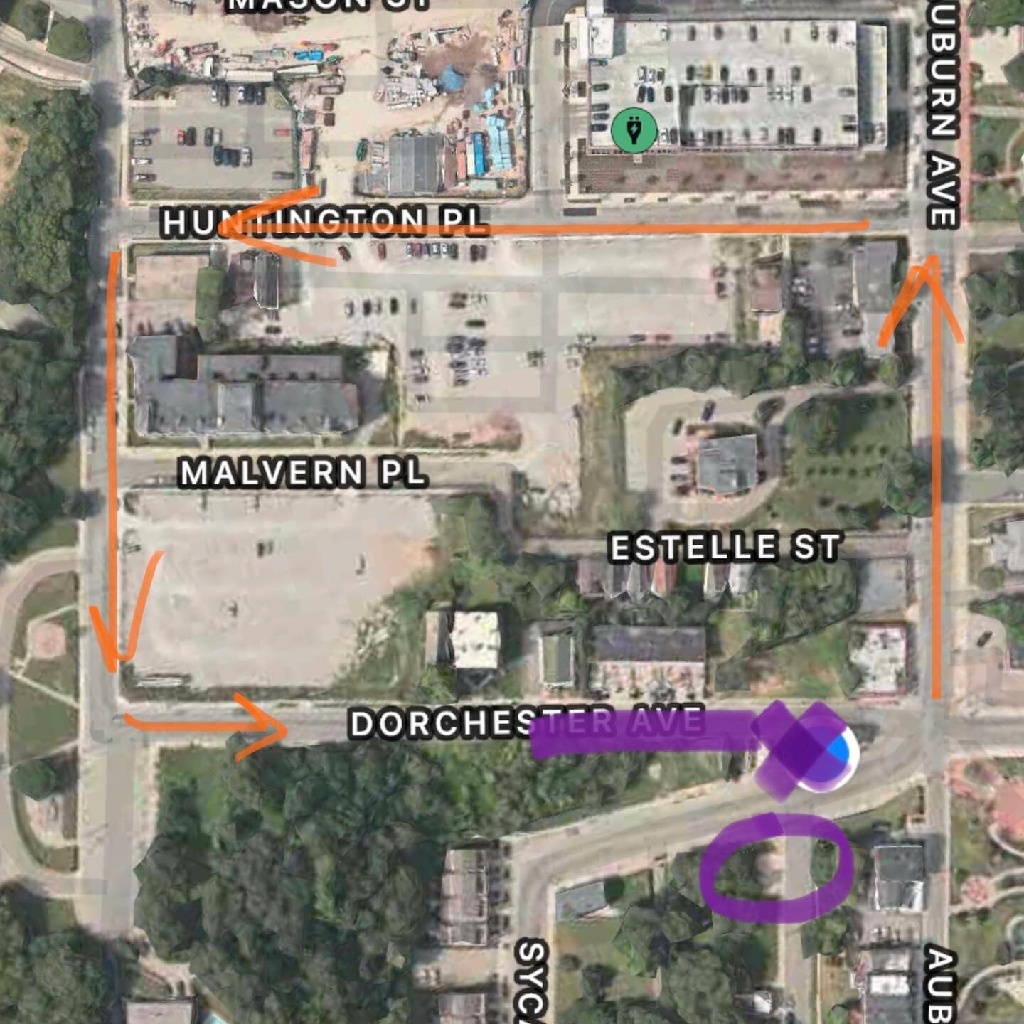 short Dorchester will be closed to thru traffic for a short amount of time due to construction, but no worries! You can still park here by taking a detour. There is also a lot across the way on the corner of Walker Street and Sycamore! Street parking