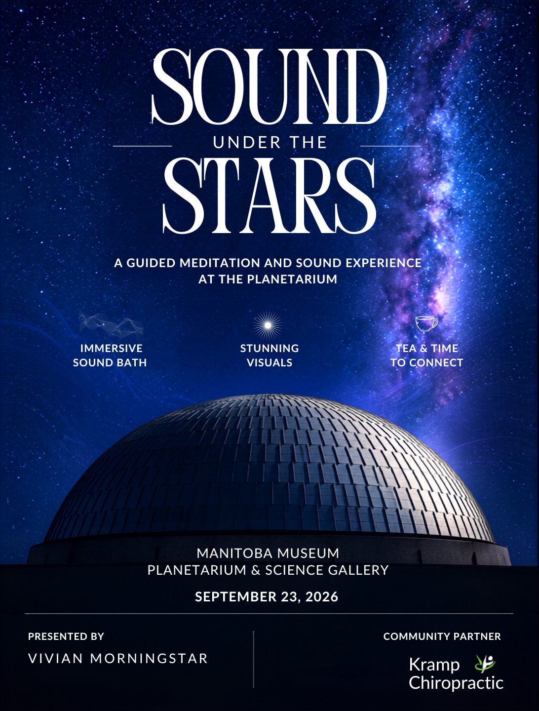 Sept 23 @ 7pm | Sound Under the Stars | Sound Bath at the Planetarium
