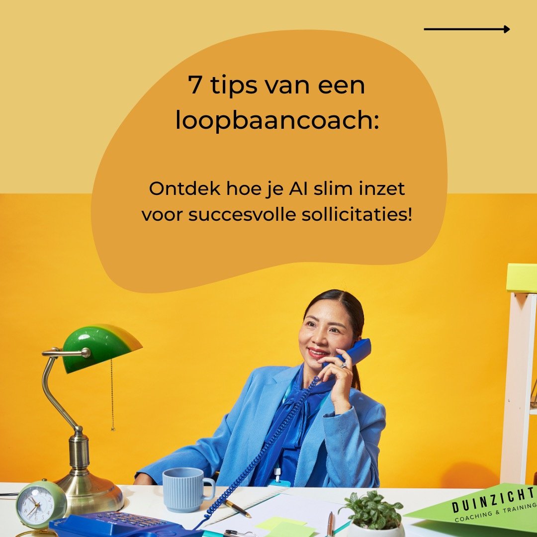 Hoe gebruik je AI slim en veilig in je sollicitaties? Check hier mijn tips. 

Waarschijnlijk kom je hier een heel eind mee! 😊 Mocht je liever een echte CV check of sollicitatietraining willen? Dan ben je altijd welkom! 

Nicolien