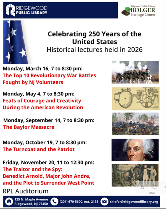 Ridgewood Public Library Lecture Series