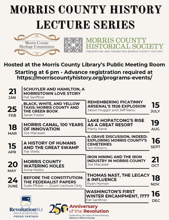 Morris County History Lecture Series