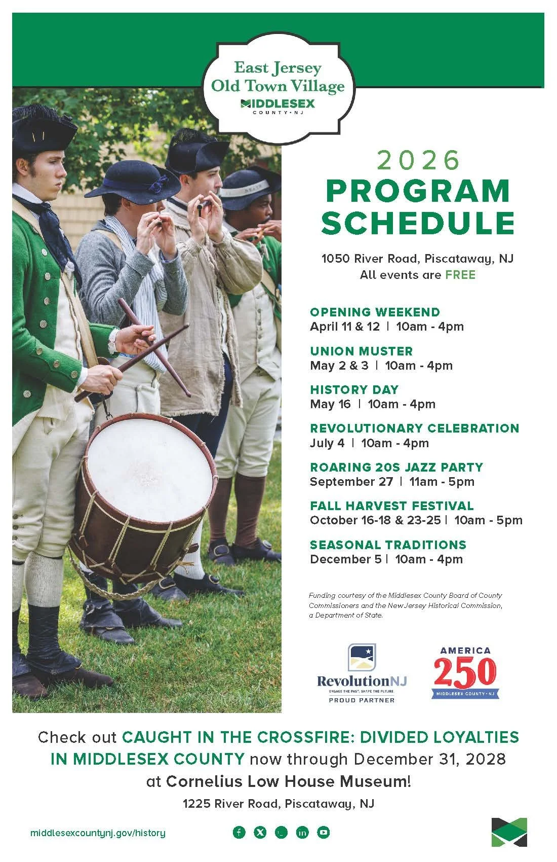 East Jersey Old Town 2026 Program