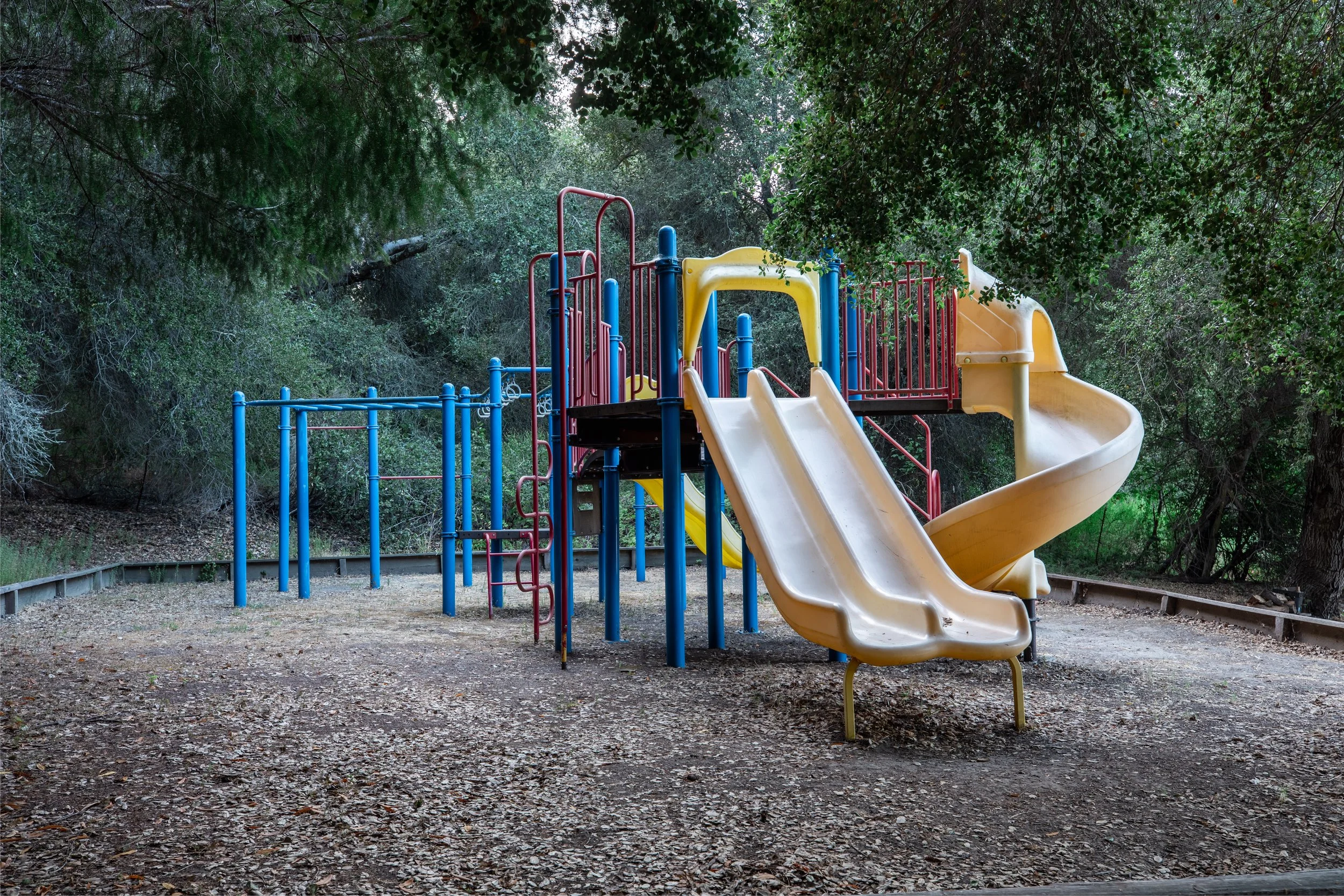Playground equipment.
