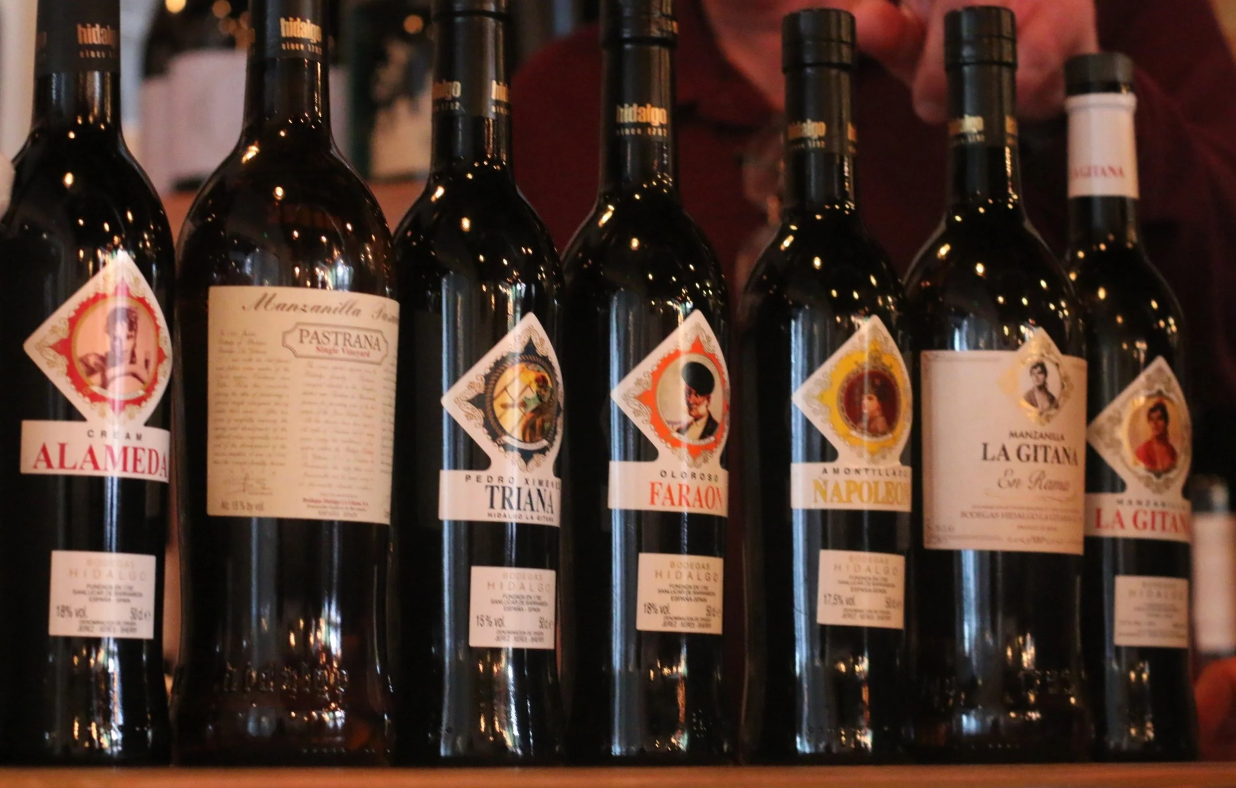 bodegas hidalgo la gitana sherry bottles