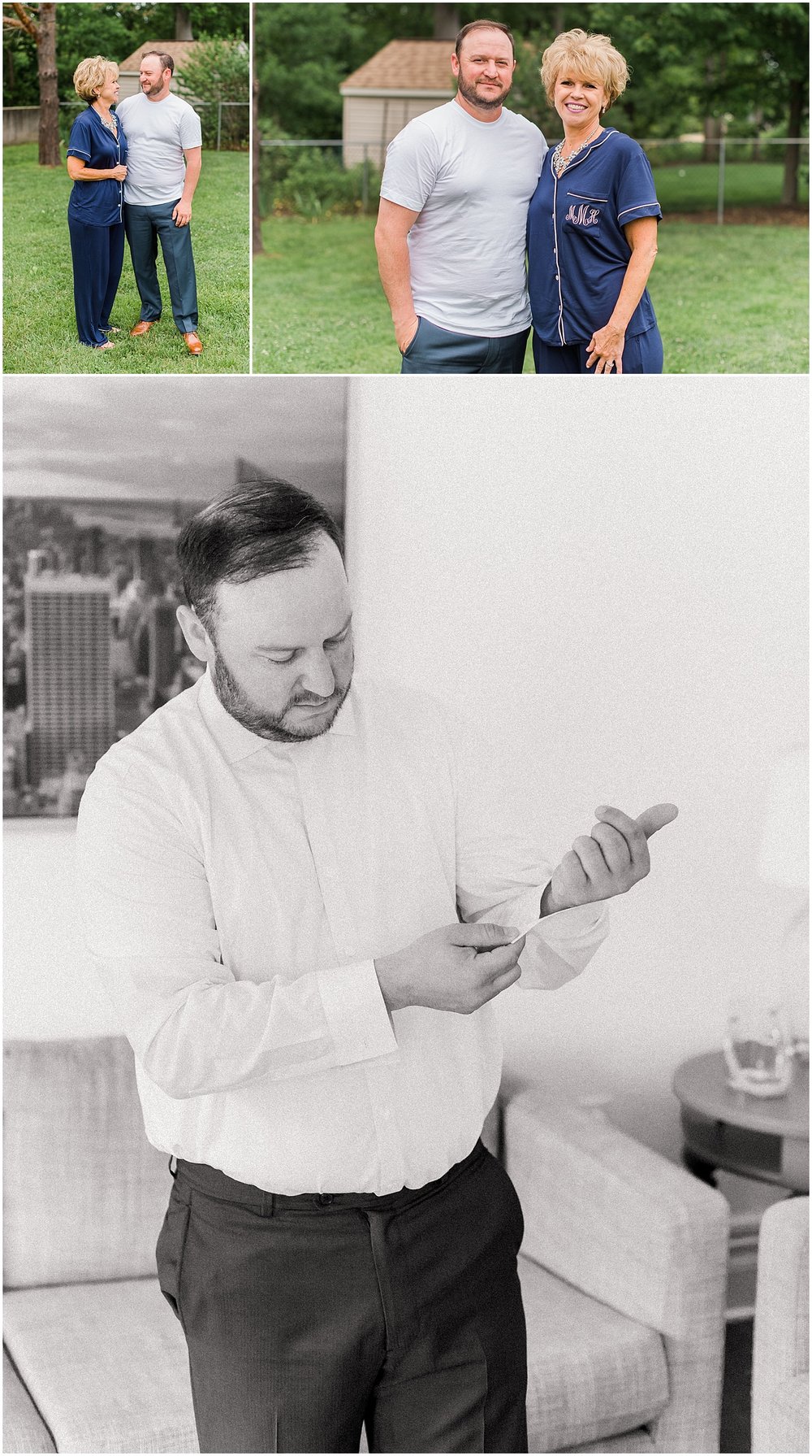 new jersey outdoor wedding, Monmouth University Wilson Hall, natural light photographer, groom getting ready