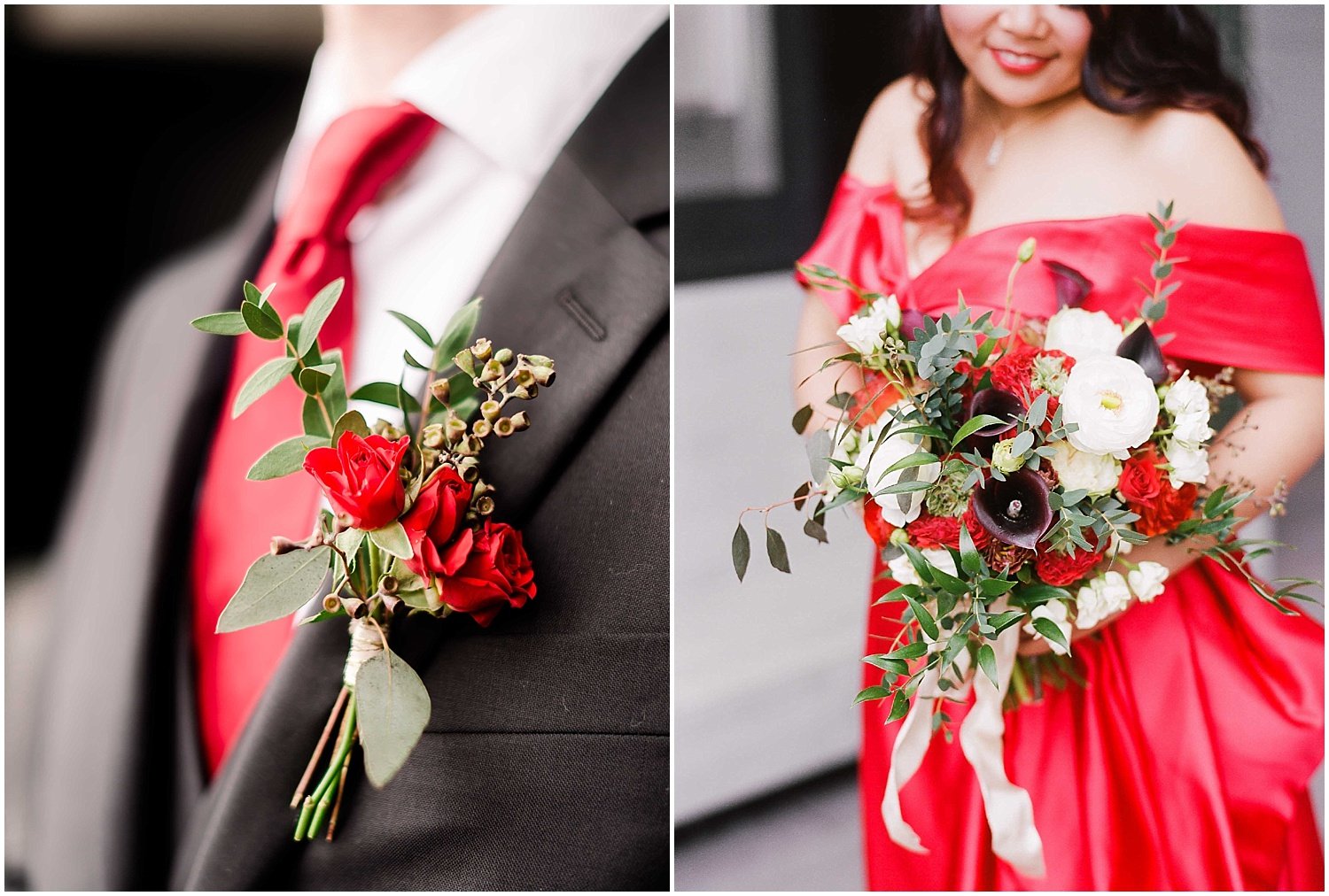 bride and groom portraits at their intimate wedding in hoboken new jersey at the W Hotel, creative wedding dress