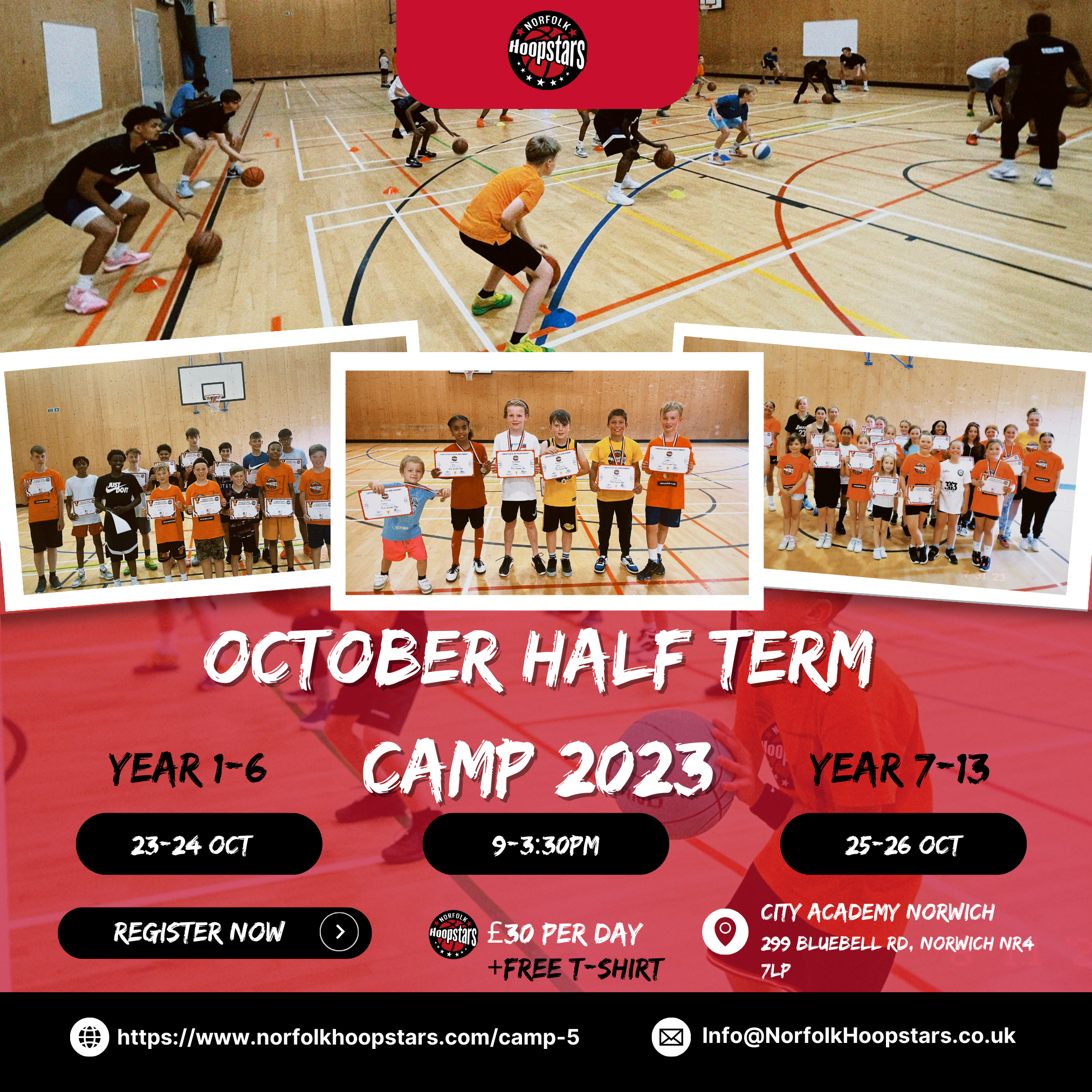 October Half Term Camp 2023 — Norfolk Hoopstars