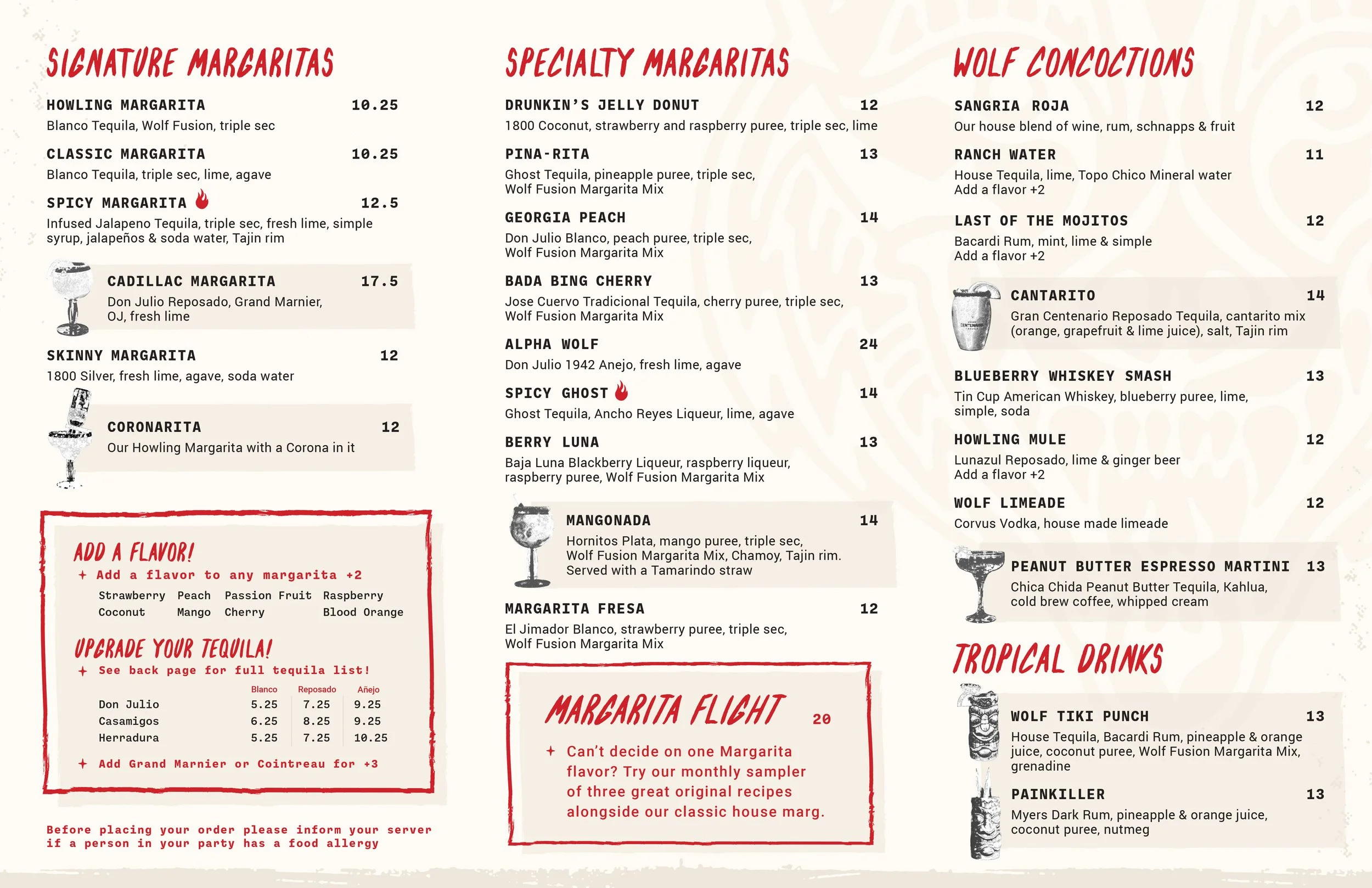 Howling Wolf Taqueria Portsmouth Drinks Menu