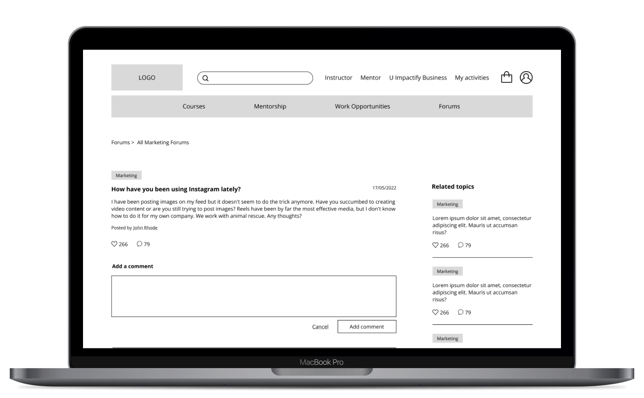 U Impactify on screen