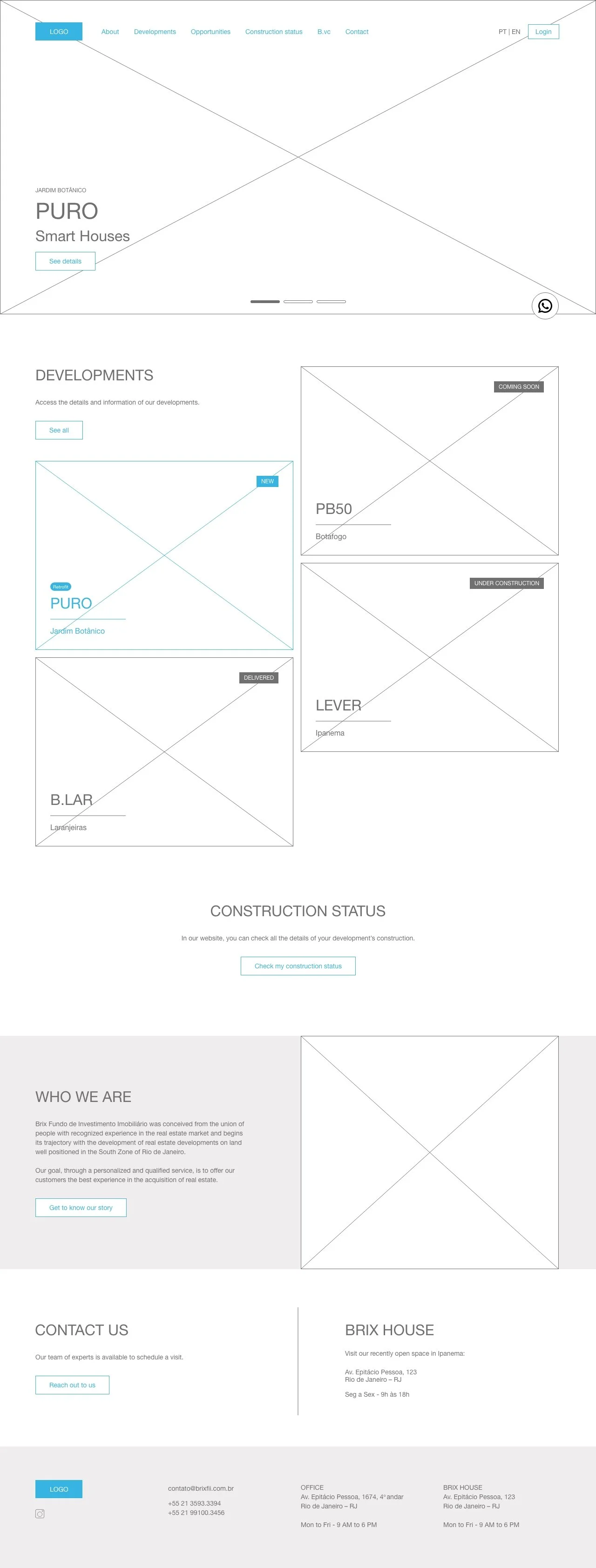 Brix homepage wireframe (1280)