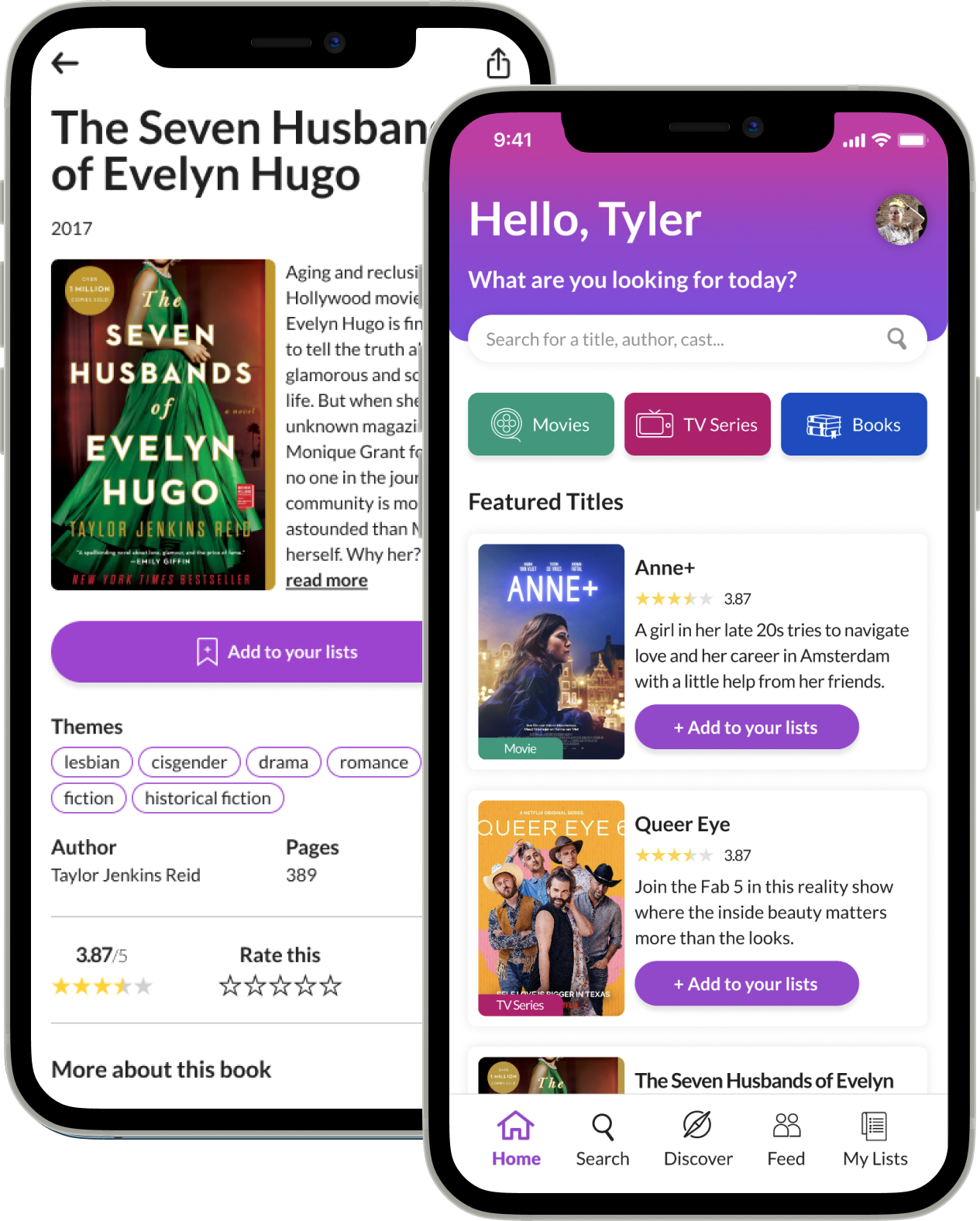 Pridelogue's mockup on iPhone