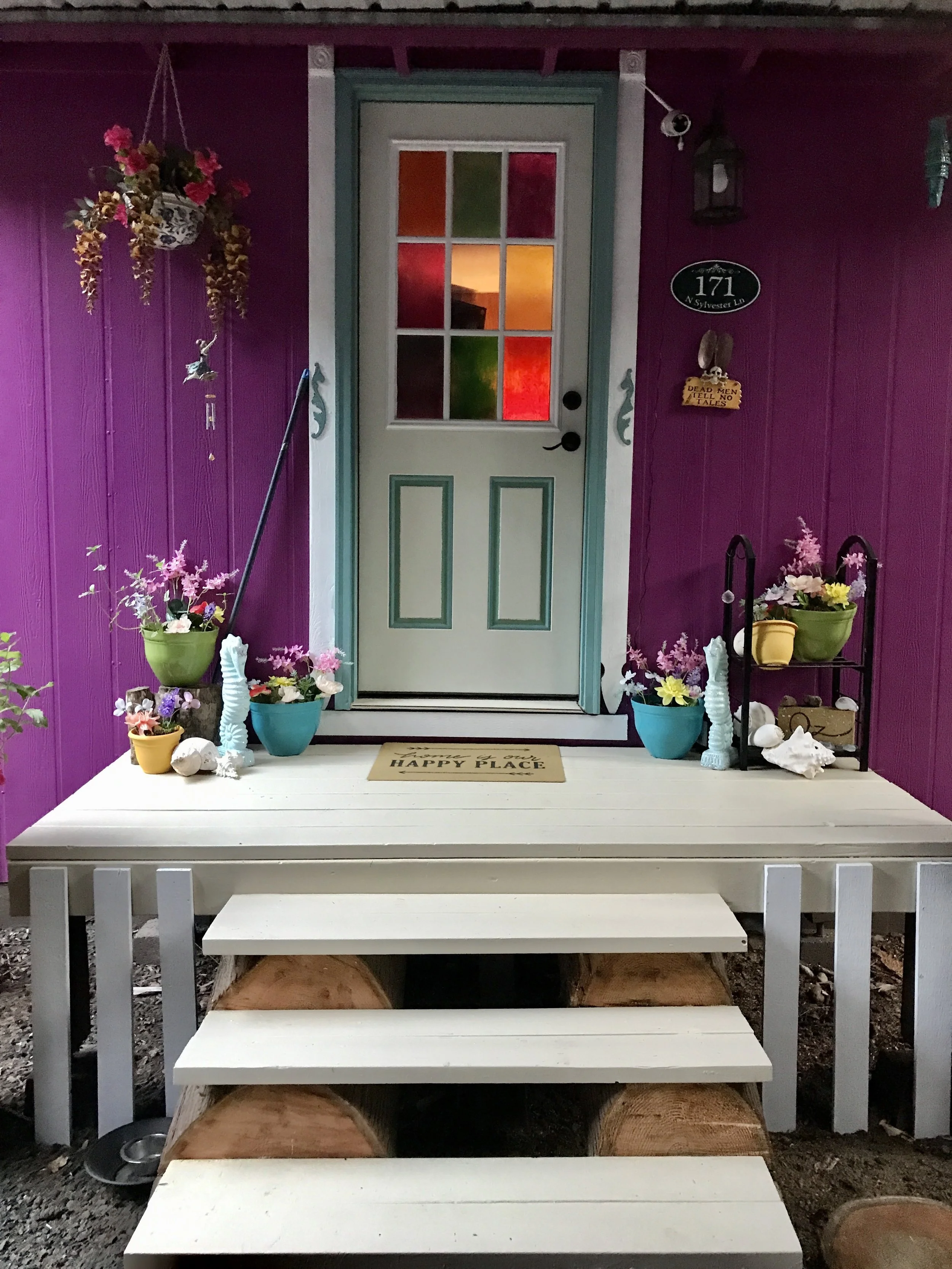 stain glass painted front door, my favorite one