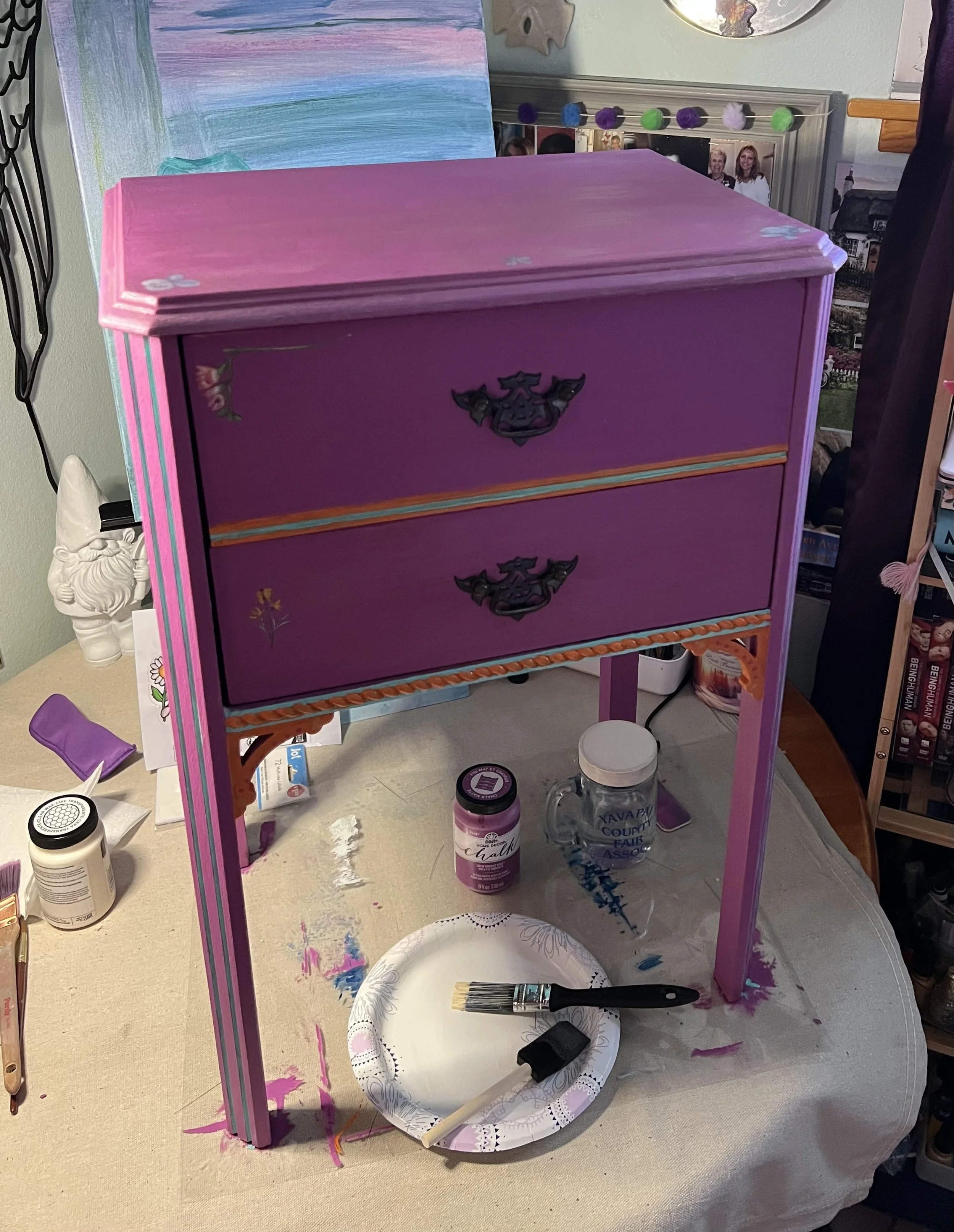 refurbished antique sewing cabinet