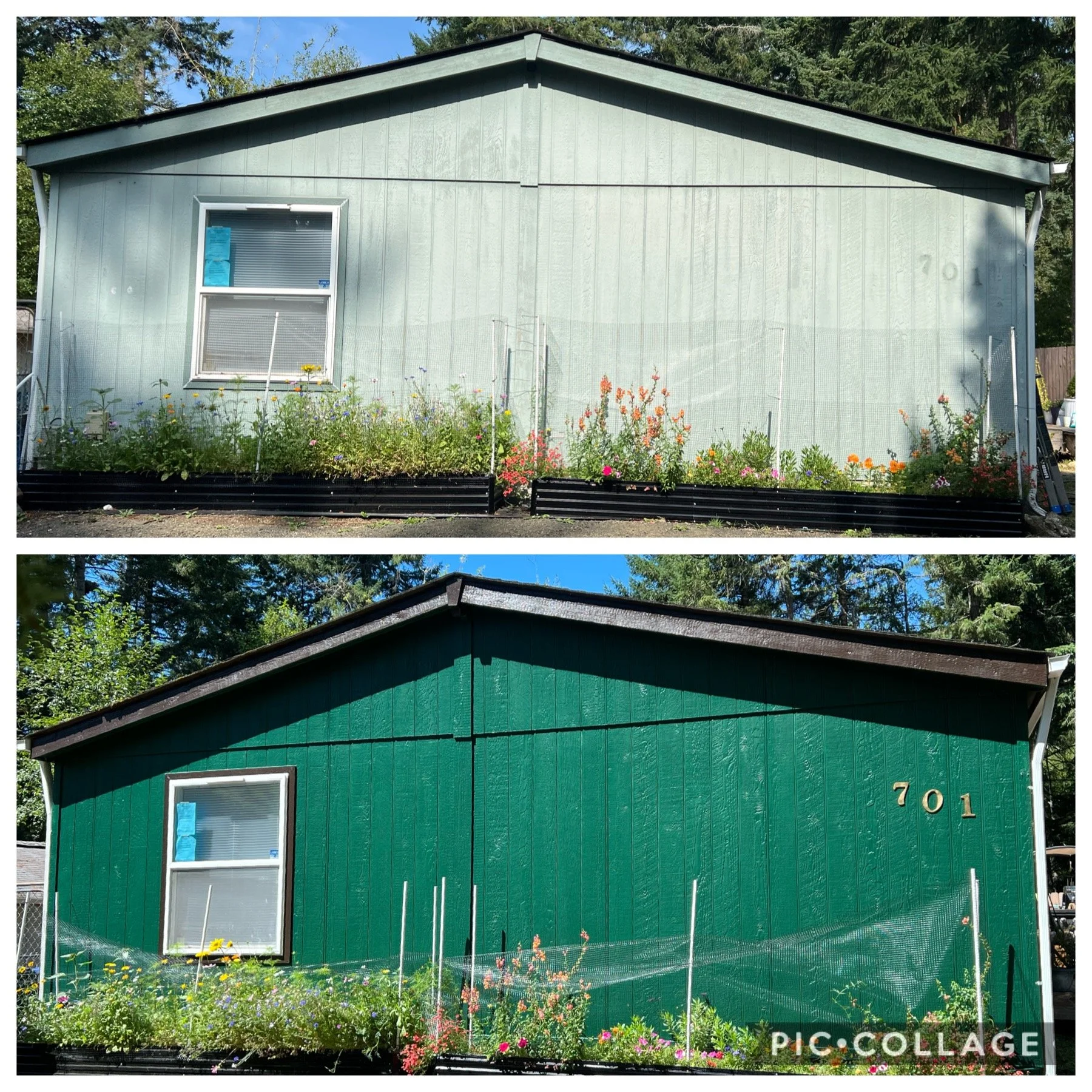 before and after exterior painting