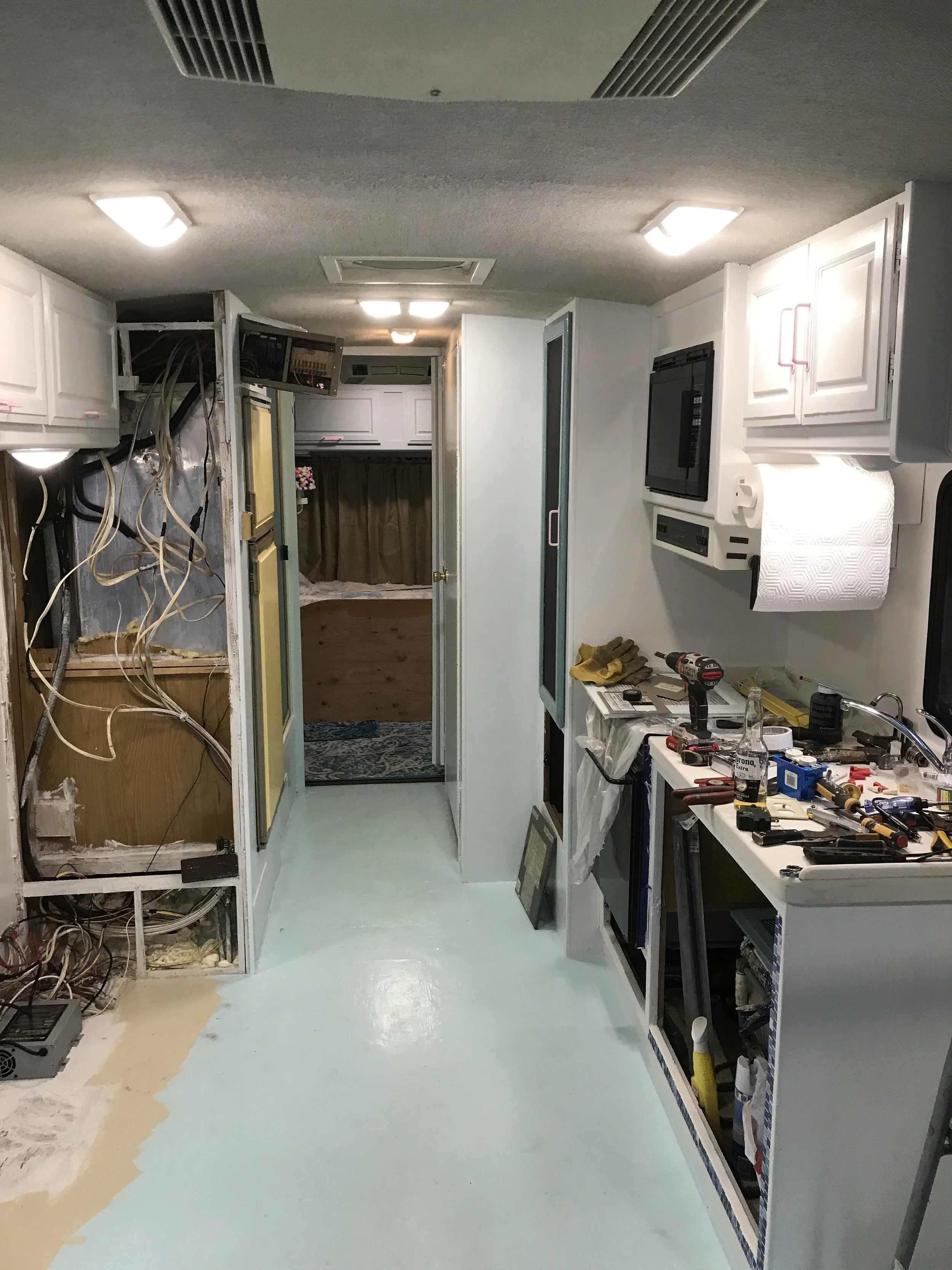 rv remodel - guess how many dead rats I pulled out of here!