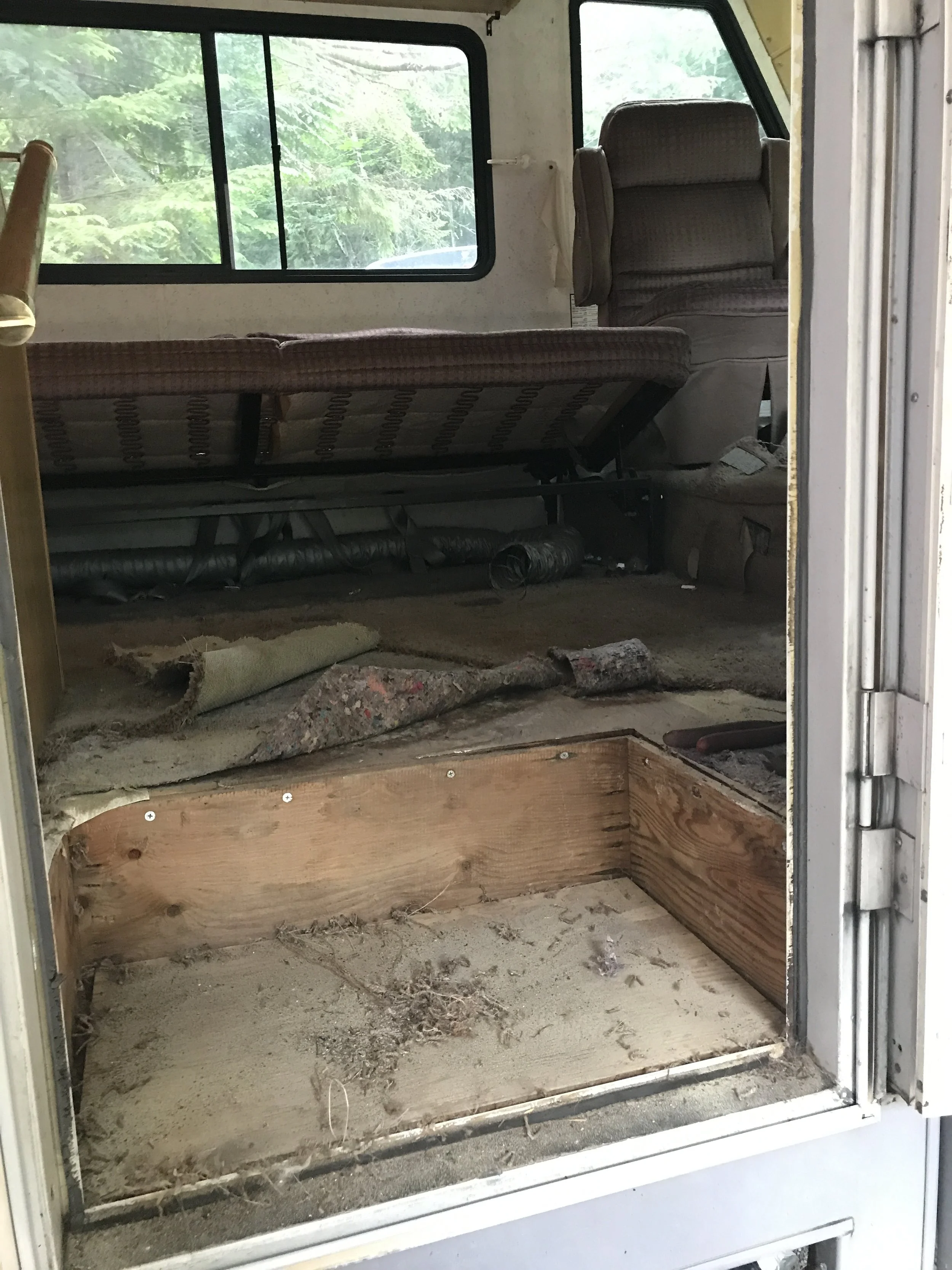 total gutting of an rv - so many staples