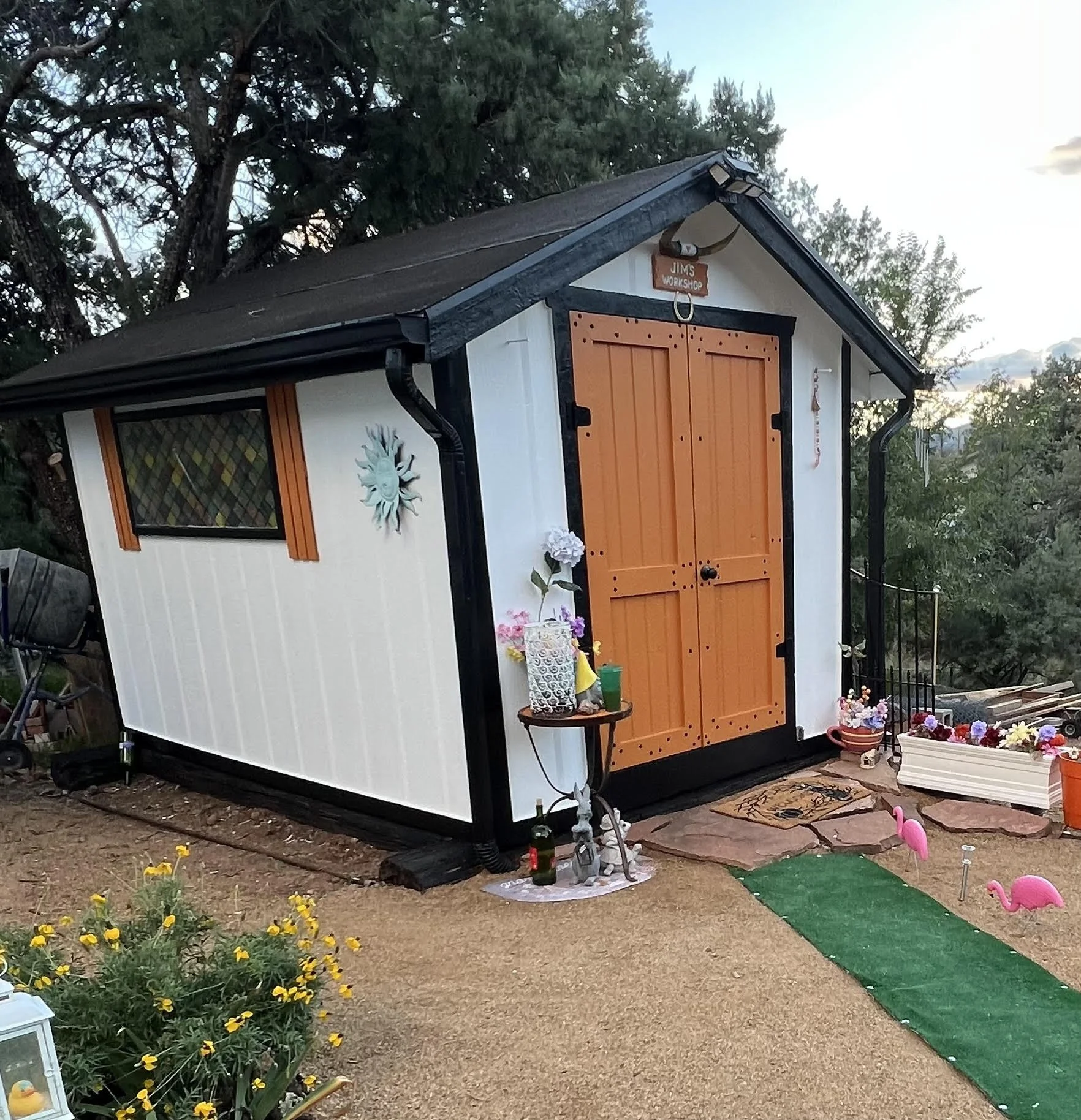 exterior painted art studio