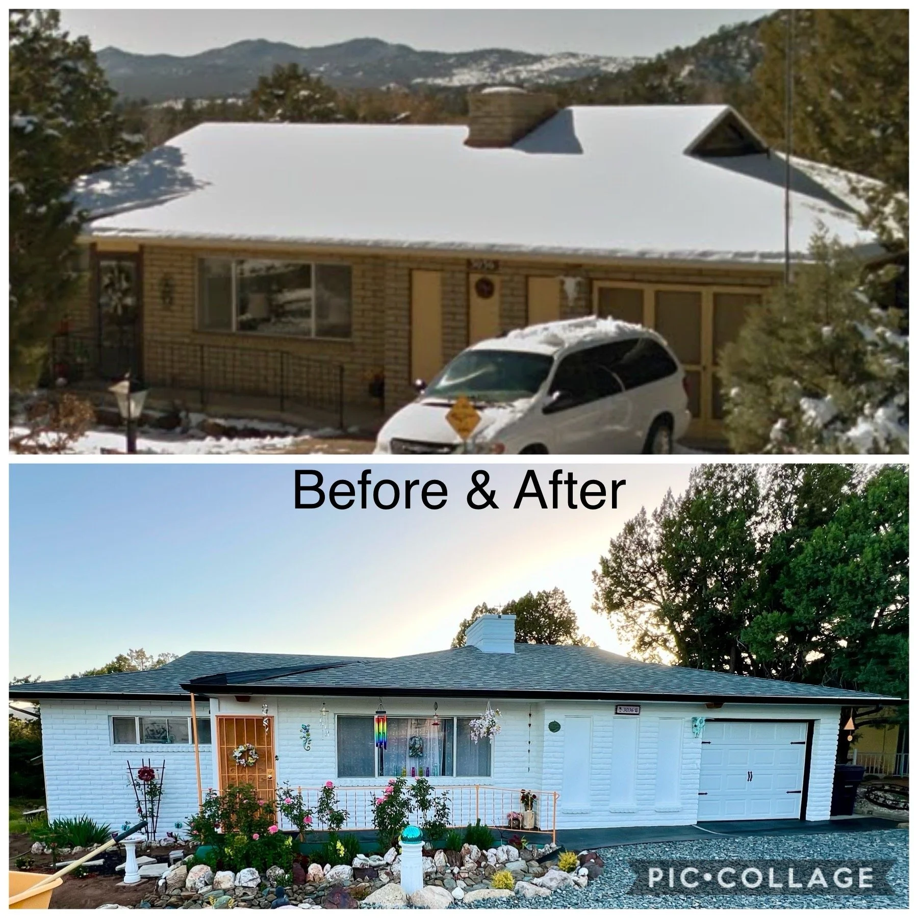 before and after exterior painting