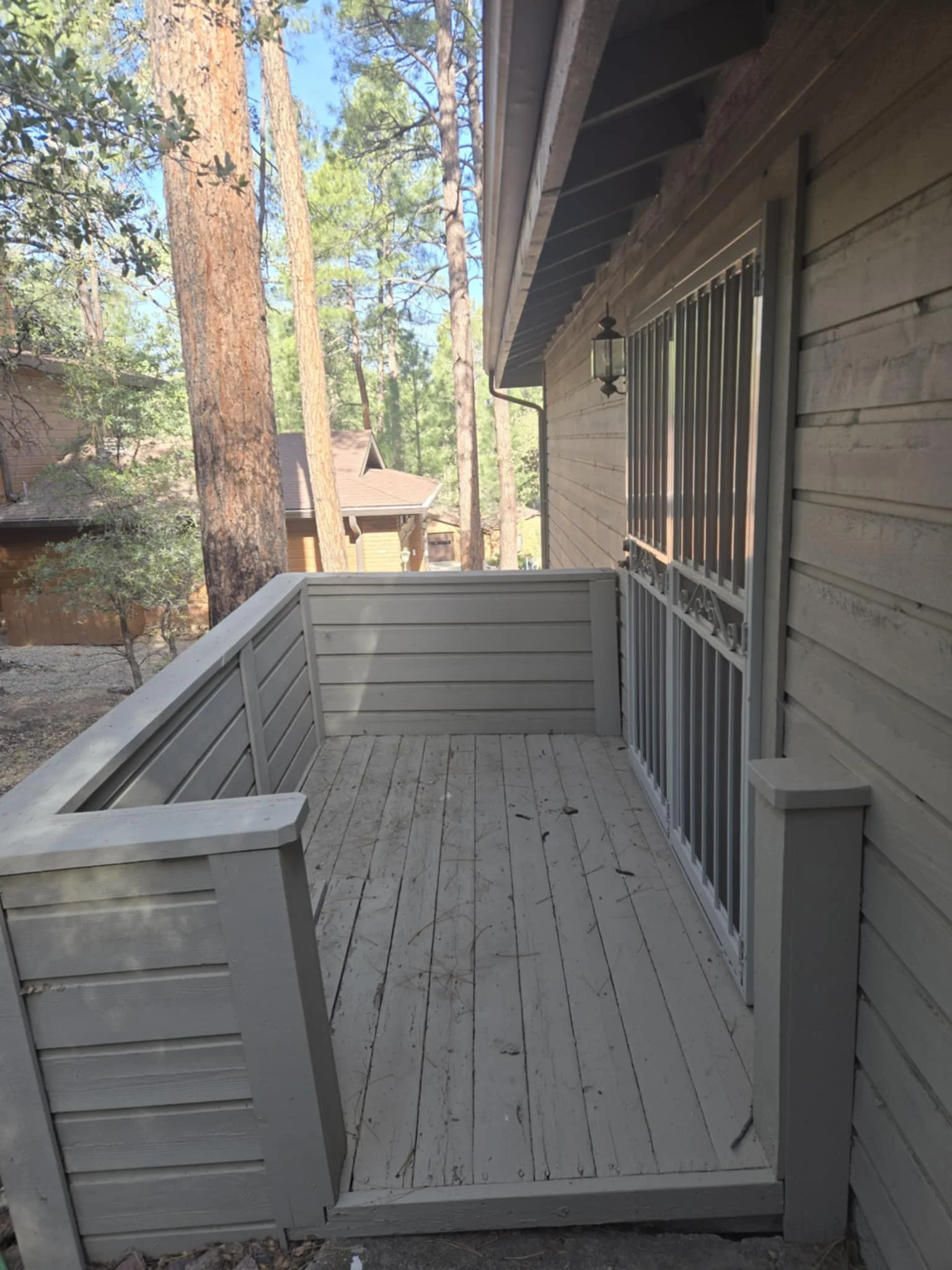 Before - side deck sunken 