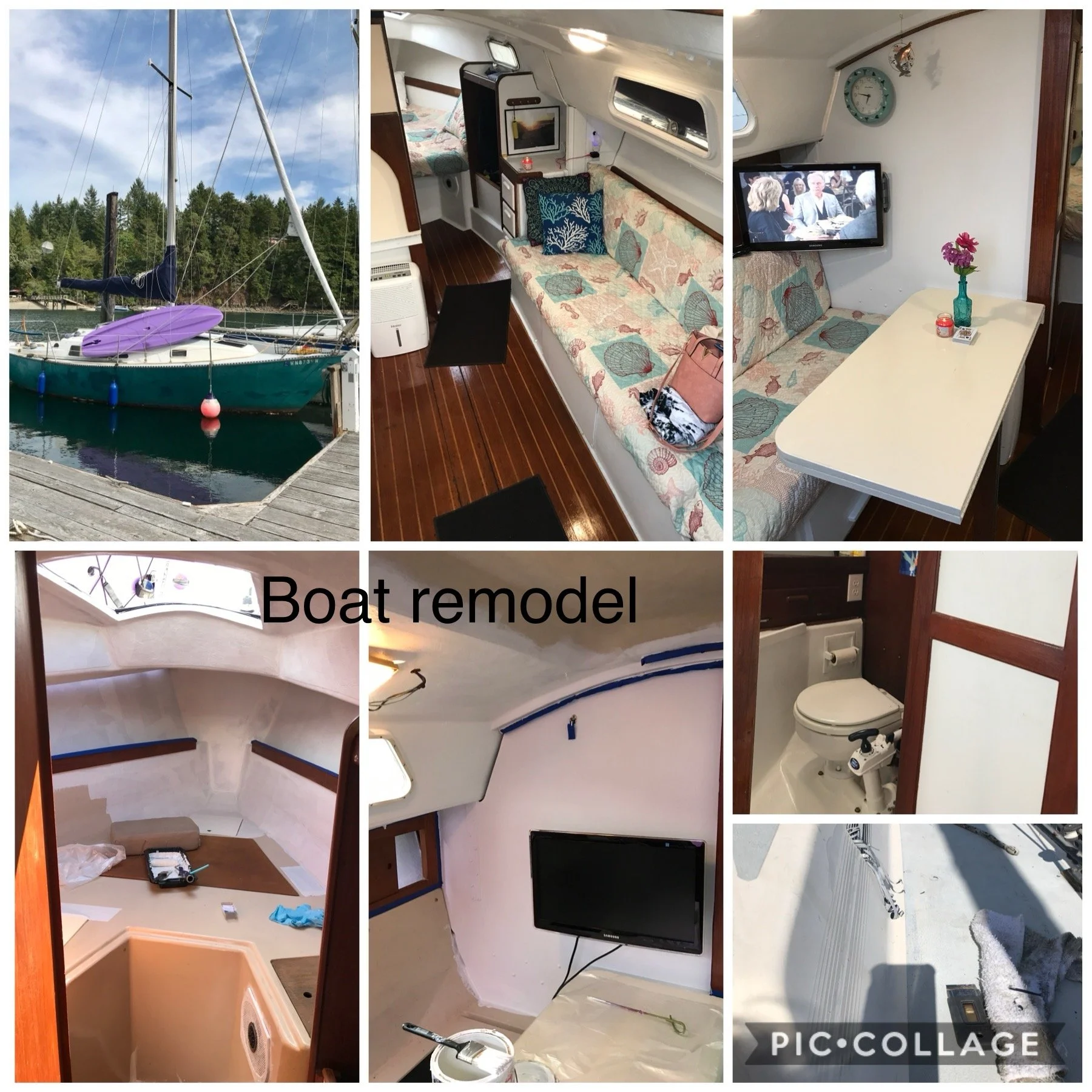 sailboat remodel - try painting straight lines on the water.