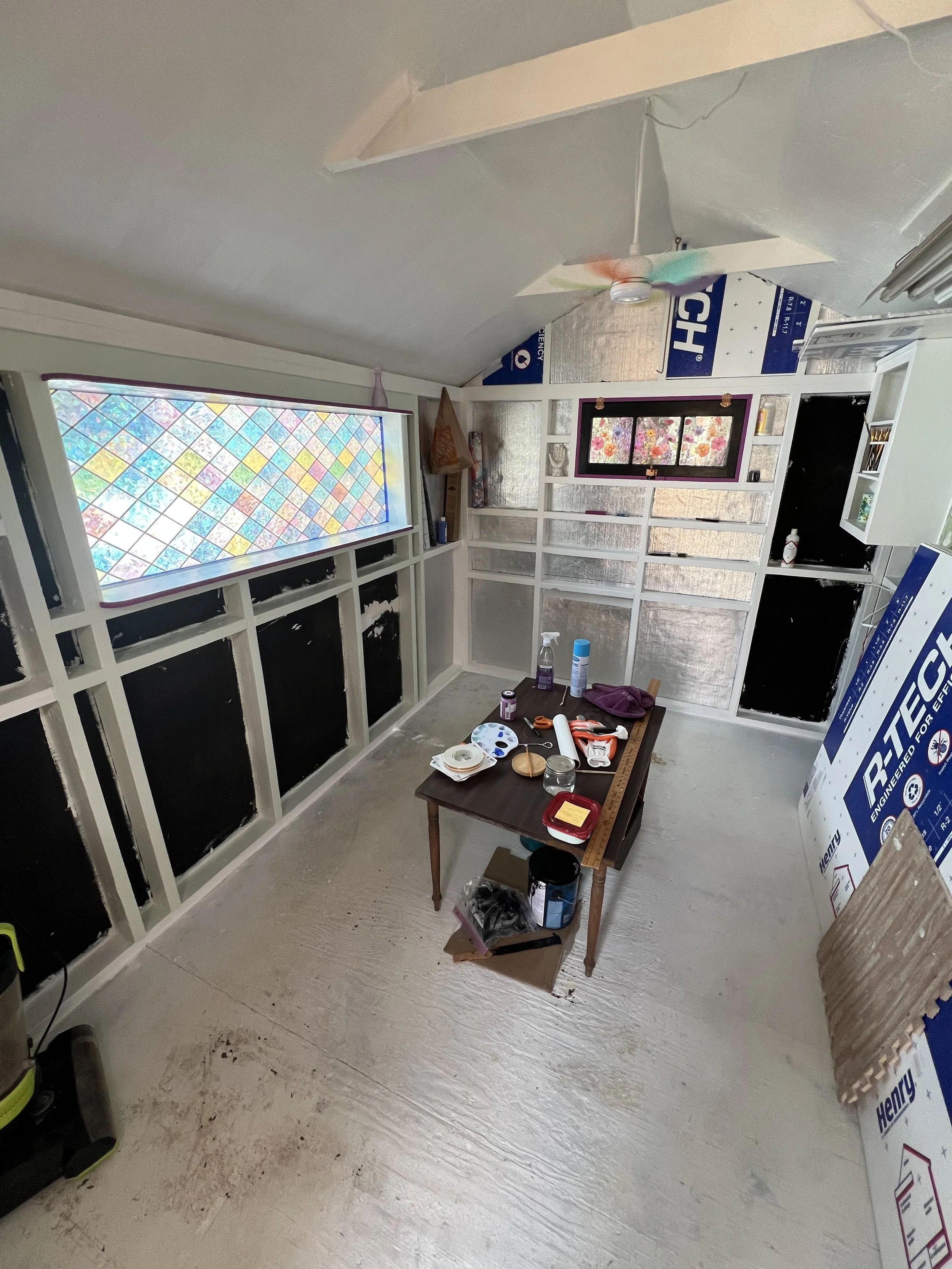 turned old workshop into an art studio