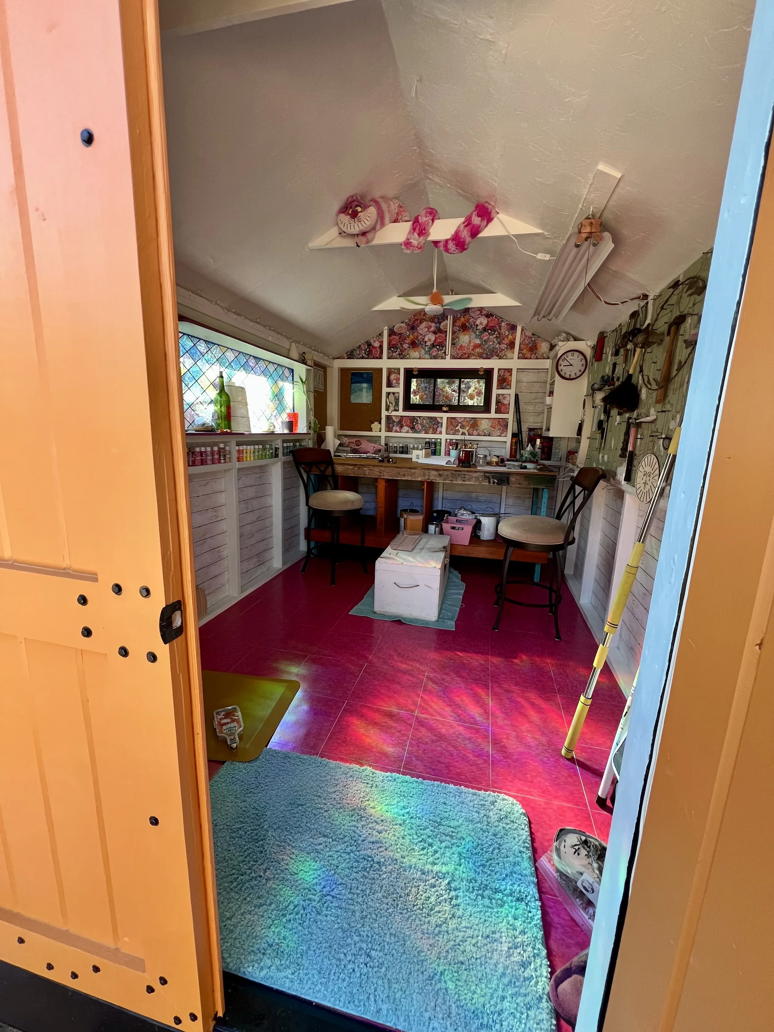 sunlight through stain glass