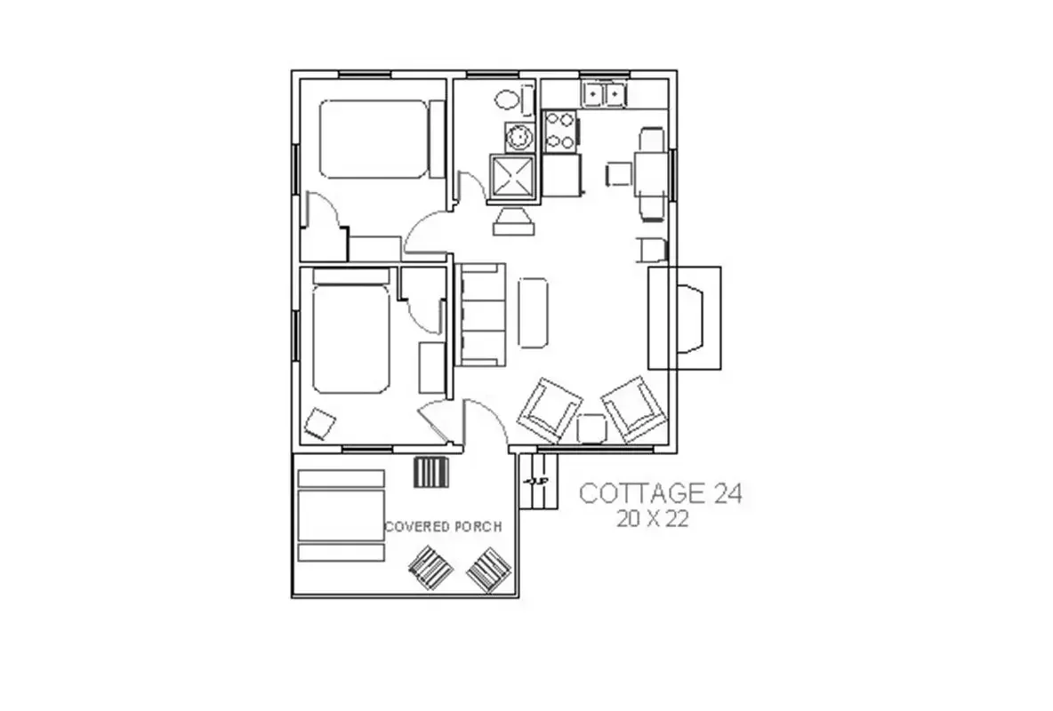 Floor Plan – Lakeview Cottage 24