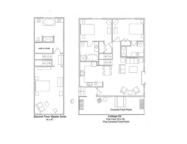 Hemlock Cabin #62 – Floor Plan Layout