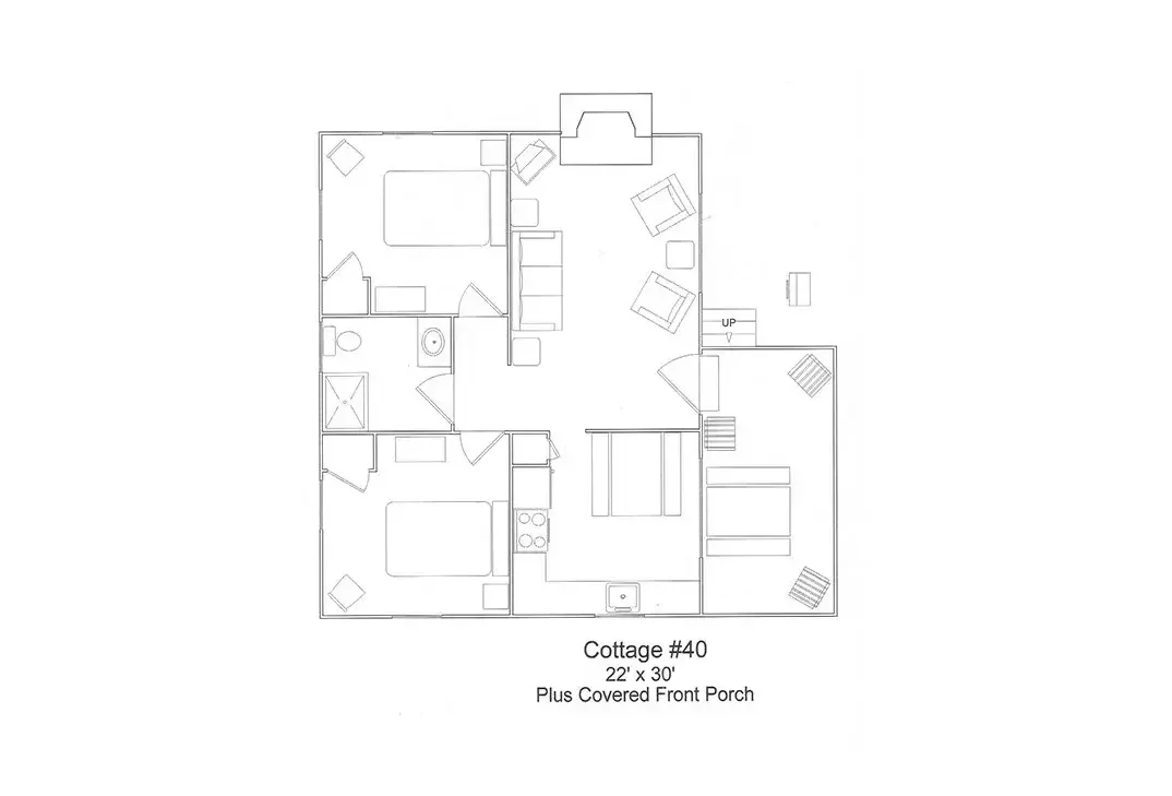 Floor Plan – Lakeview Cottage 40