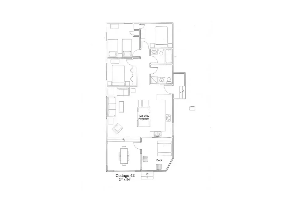 Lakeview Cottage #42 – Floor Plan