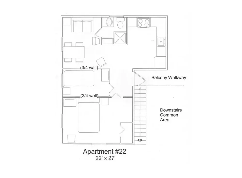 Seasonal Apartment 22 Floor Plan