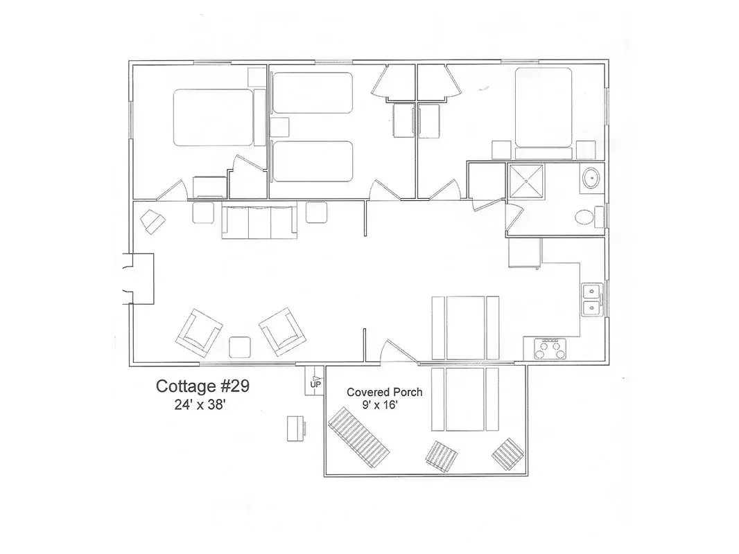 Floor Plan – Woodside Cabin 29