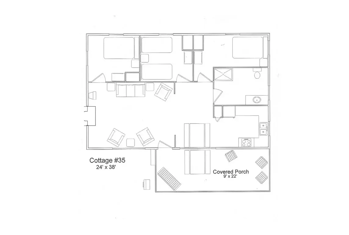 Lakeview Cottage #35 – Floor Plan