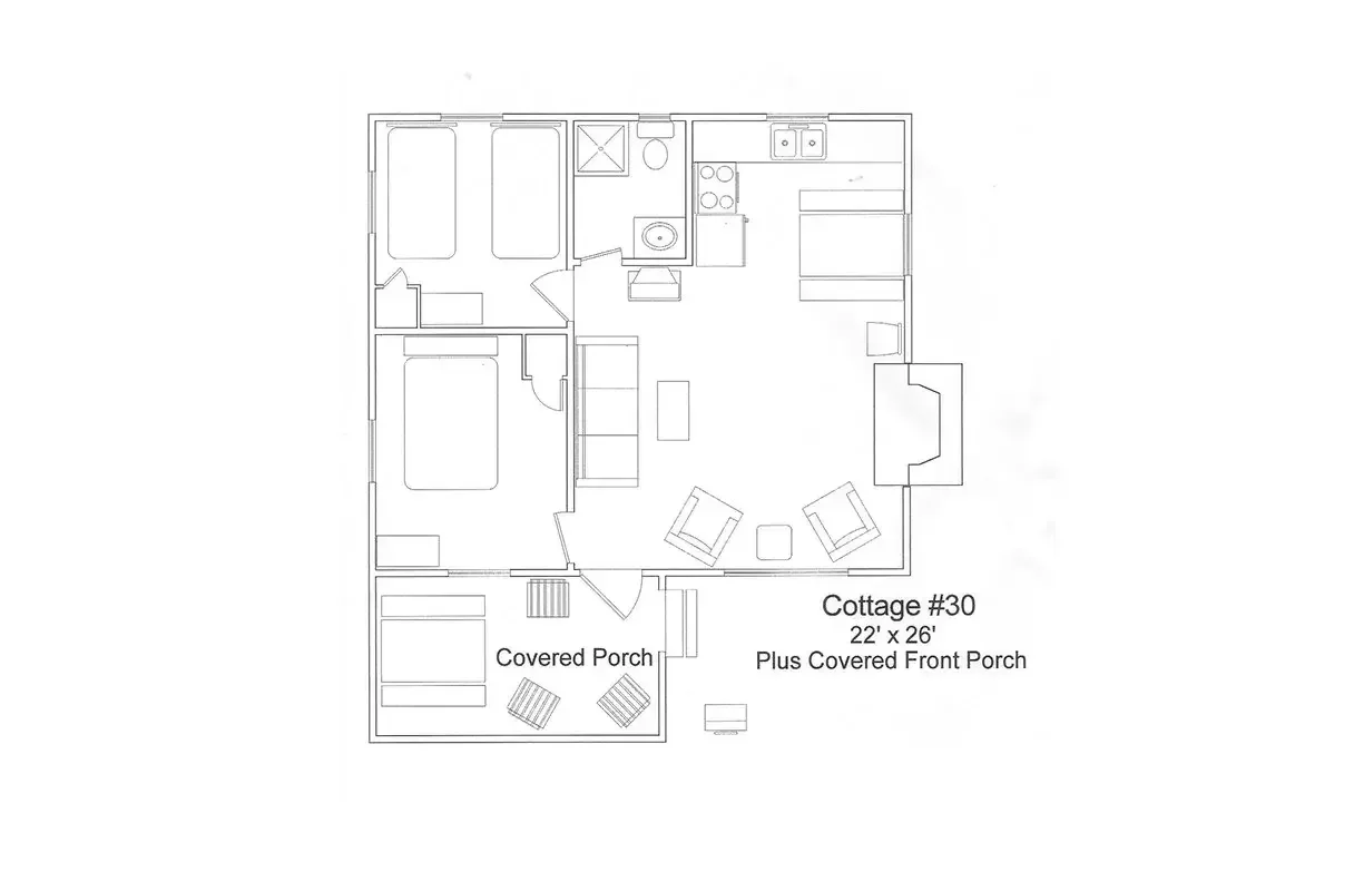 Woodside Cabin 30 Floor Plan