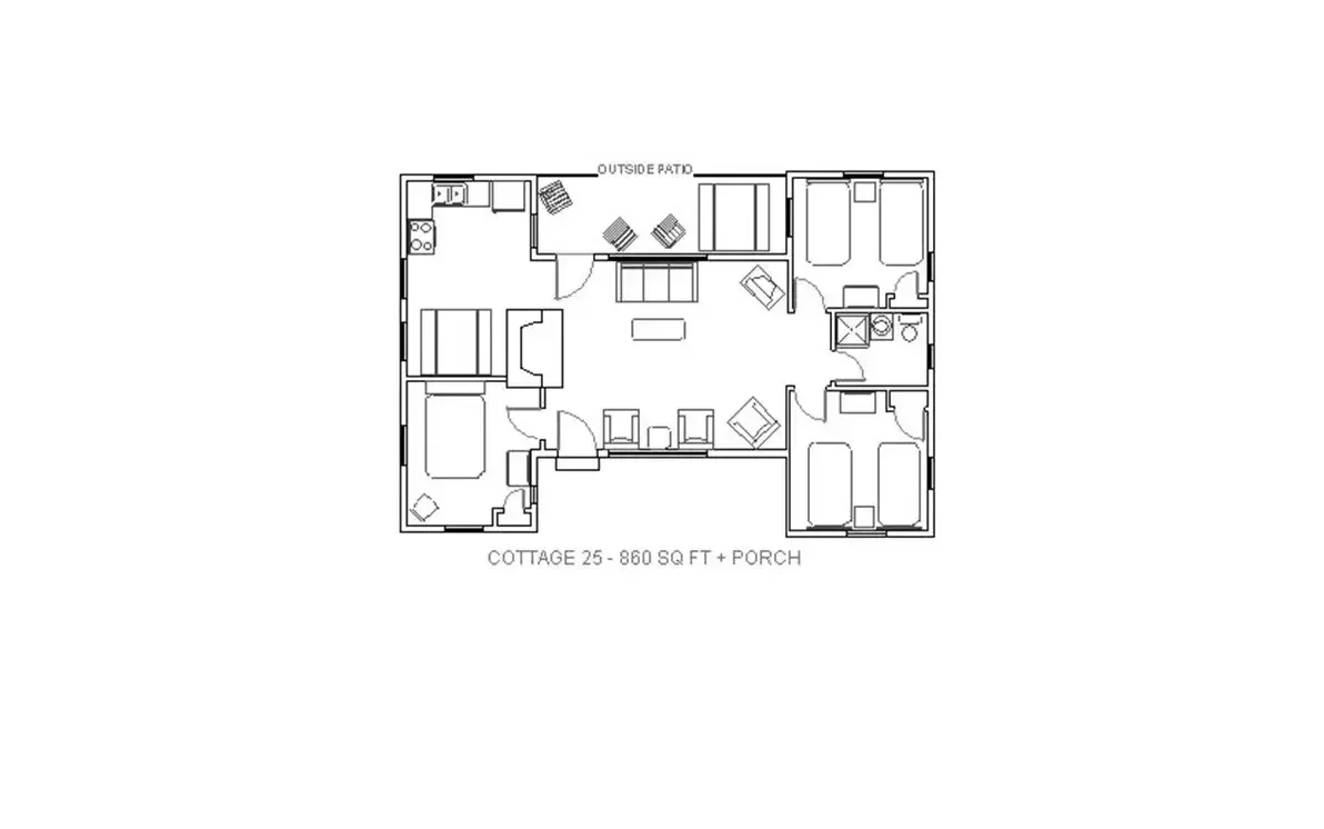 Lakeview Cabin #25 – Floor Plan