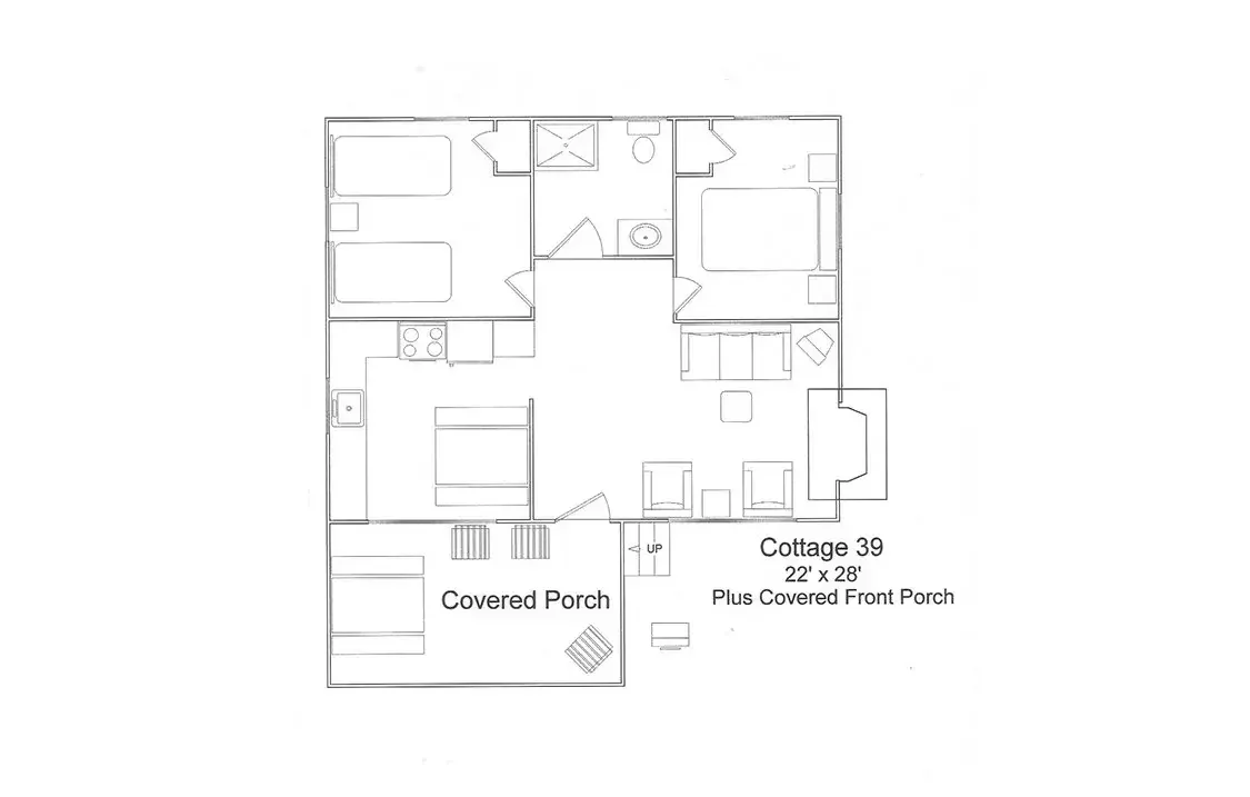 Floor Plan – Lakeview Cottage 39