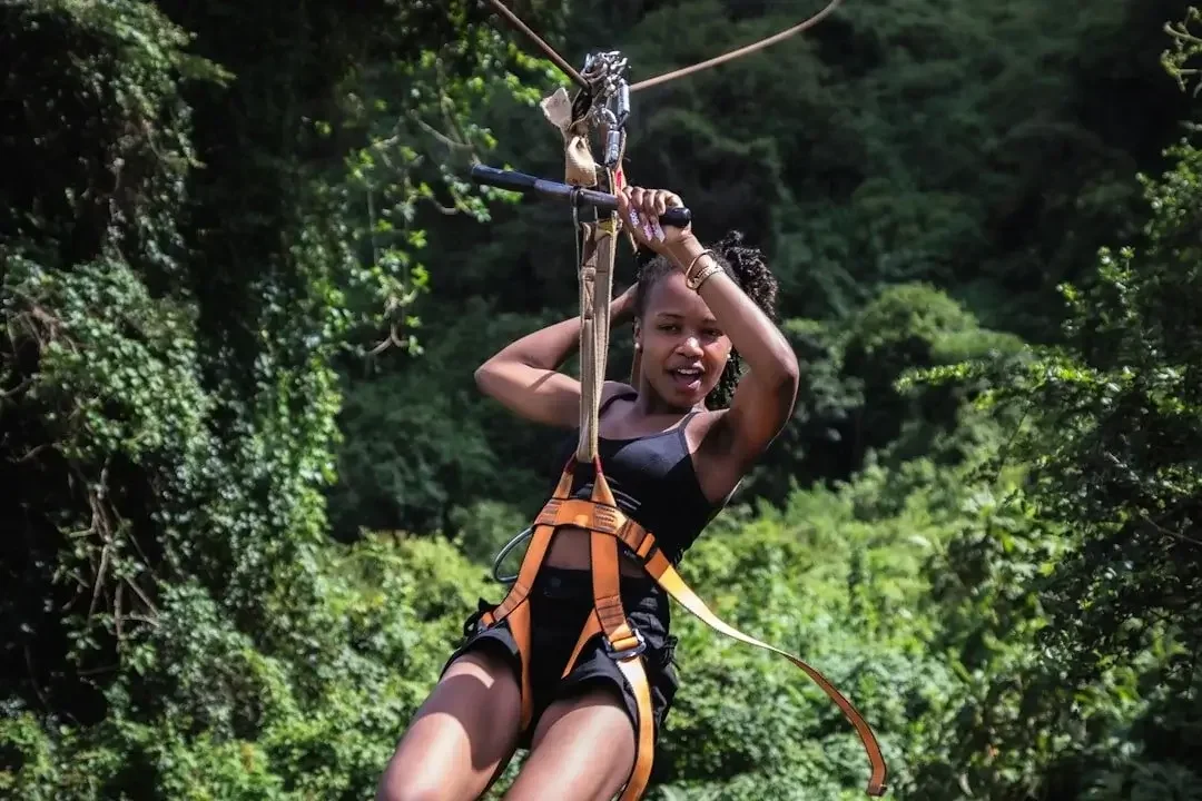 Zipline adventure representing outdoor activities in the Pocono Mountains