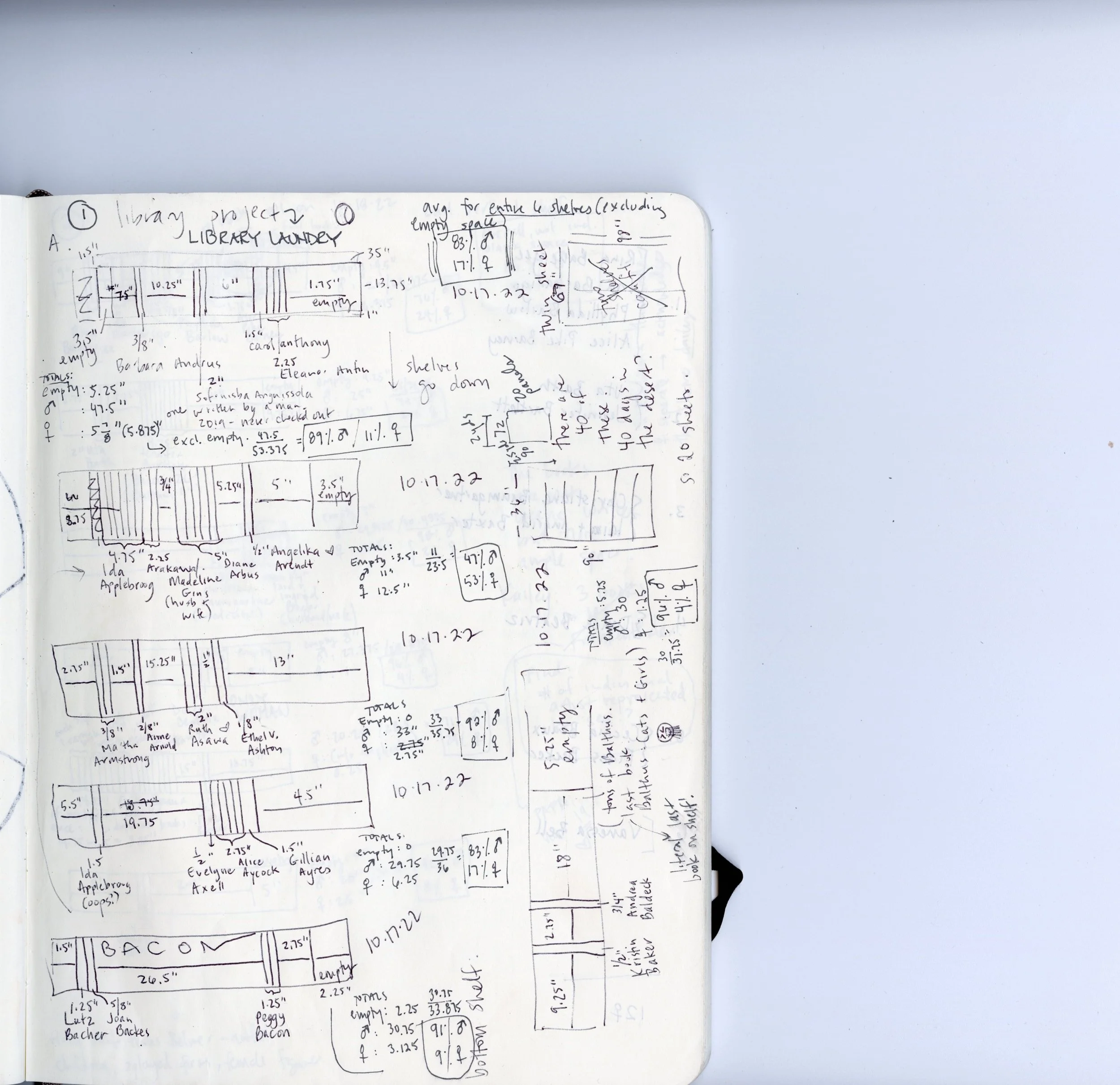 Library Laundry: PAFA (data collection notebook)