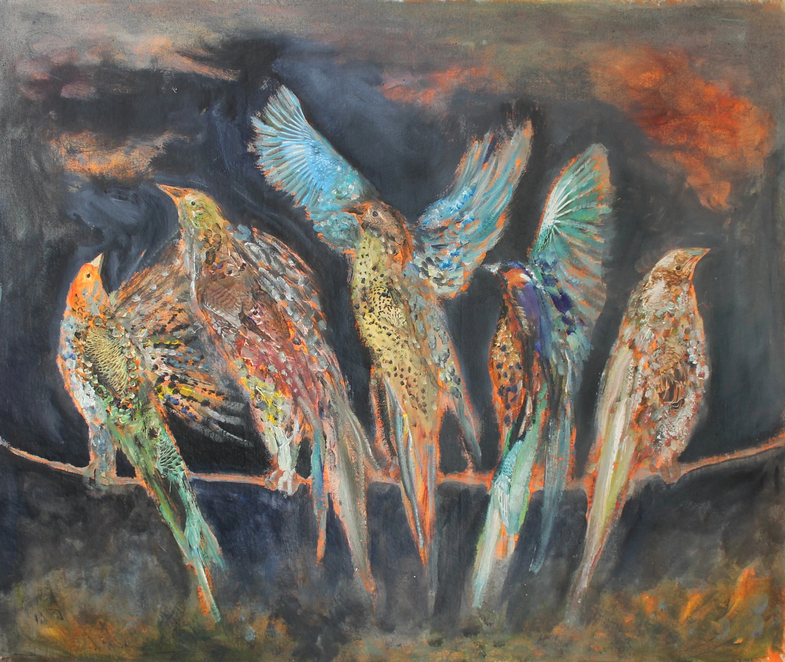 2026, oil and collage on canvas, 63 x 76 cm