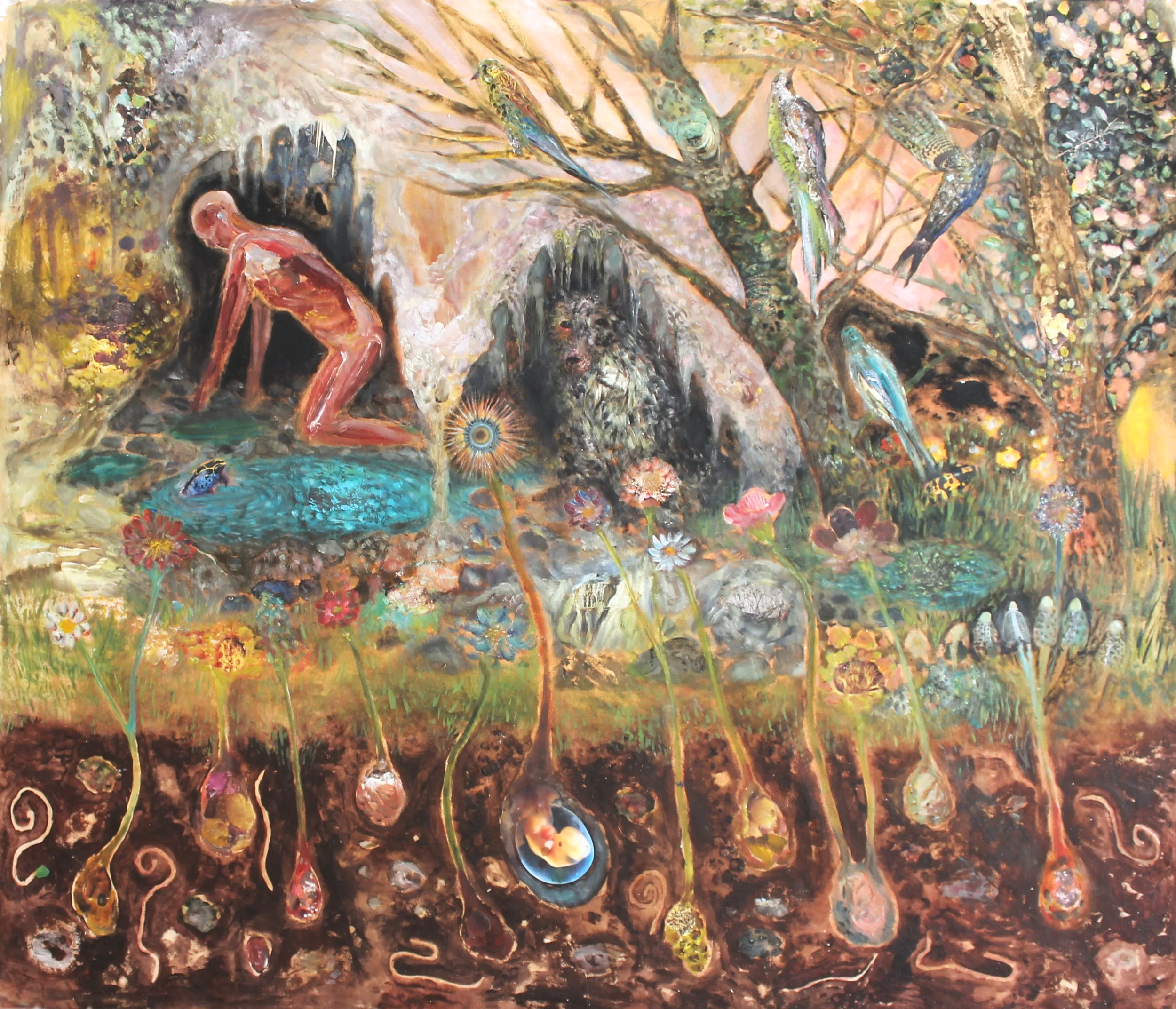 2026, oil and collage on canvas, 155 x 130 cm