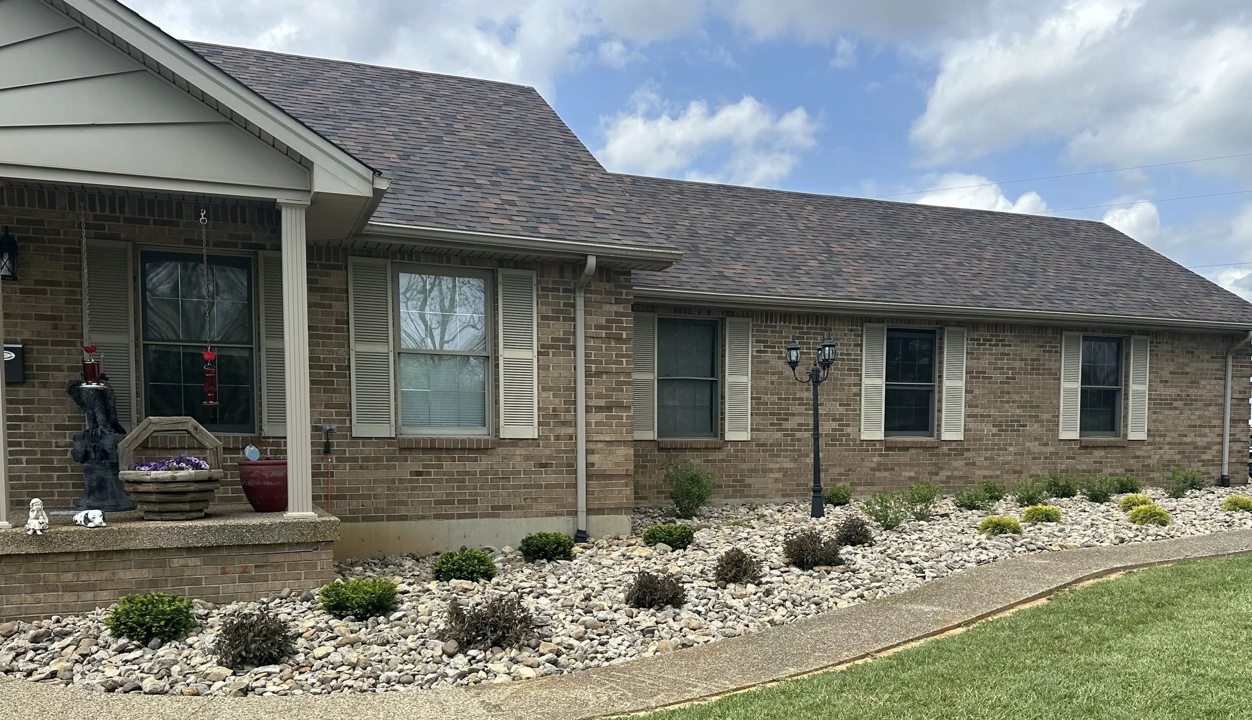 Landscaping, river rock - Guston, Kentucky 