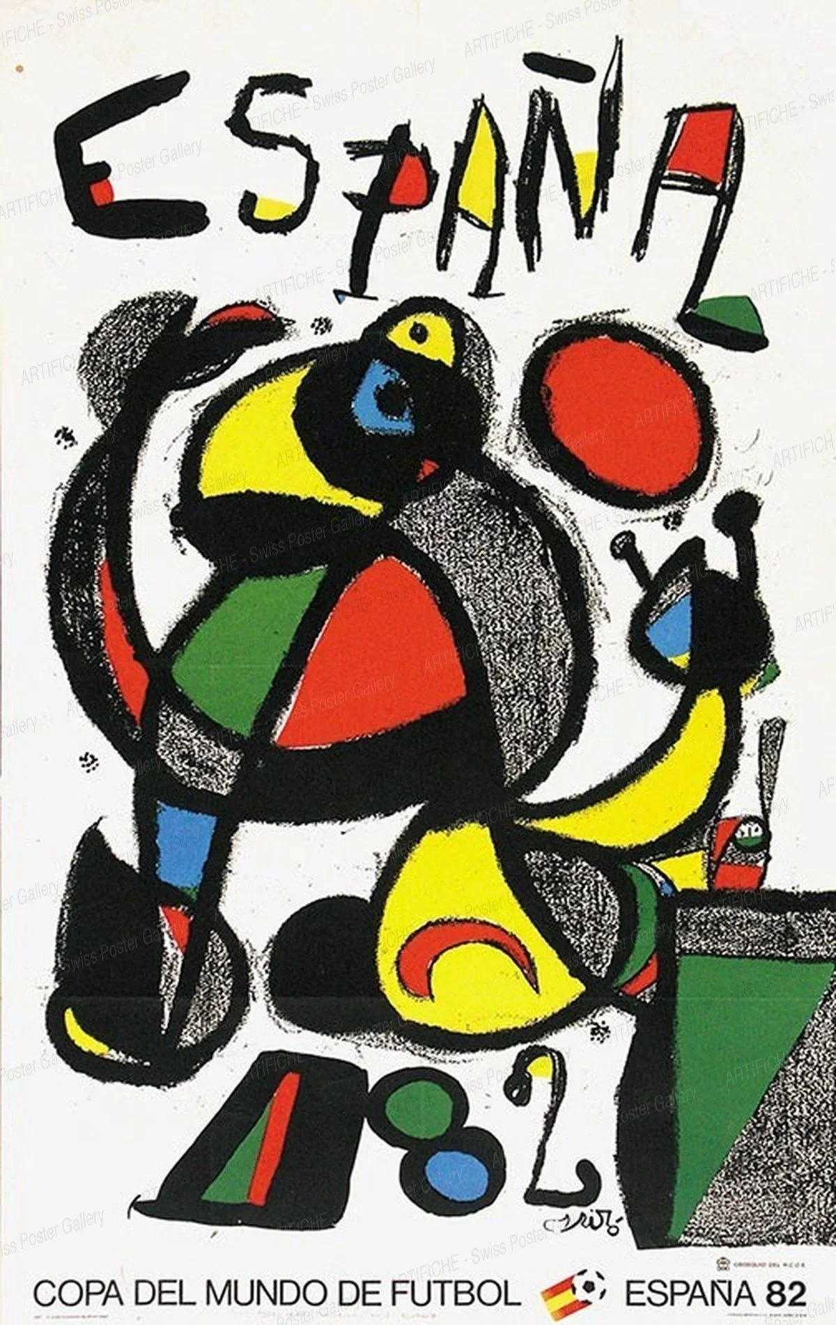 Spain draw inspiration from Pablo Picasso and modernism for their branding at the 1982 World Cup.