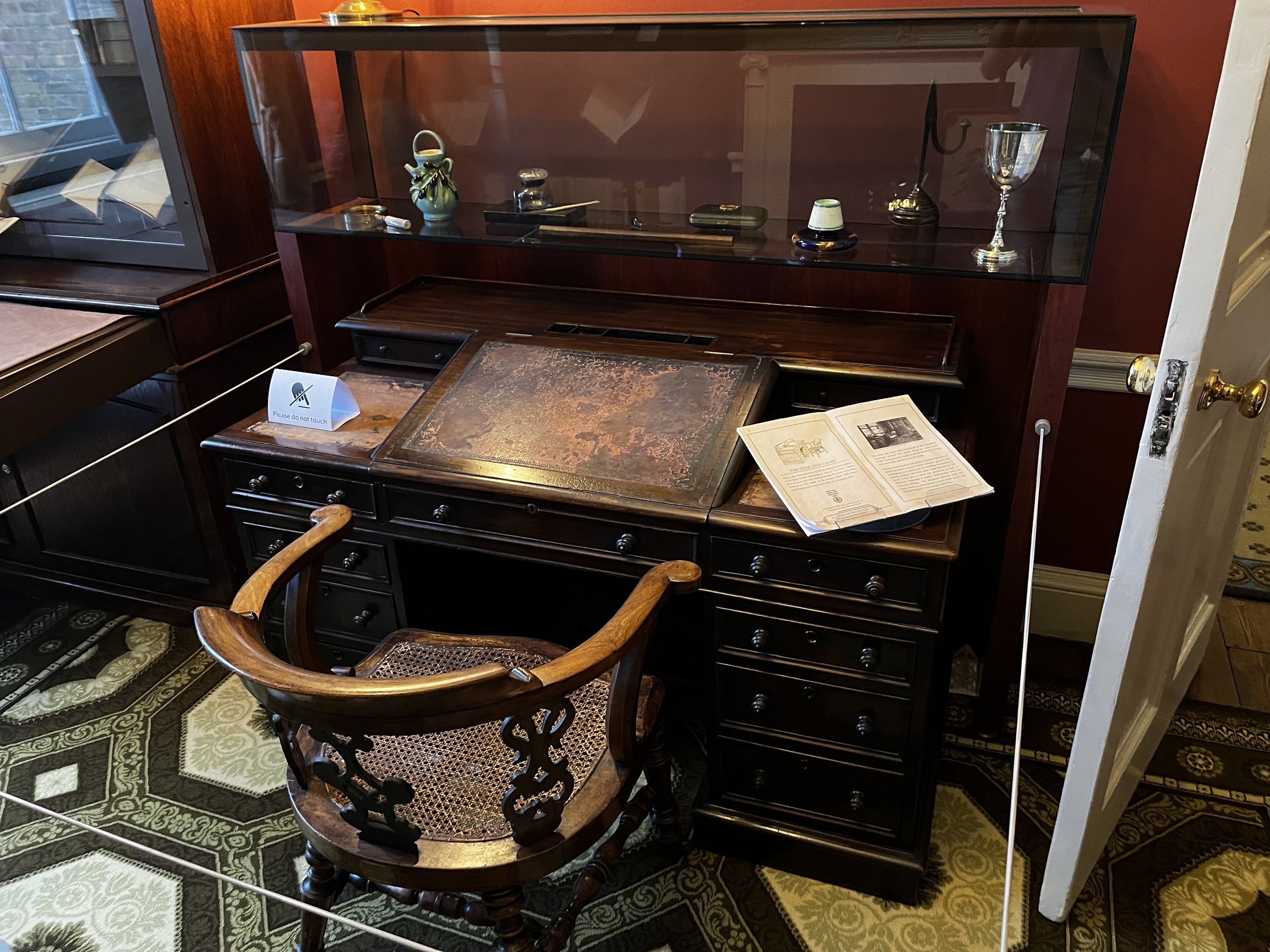 Charles Dickens' magnificent writing desk.