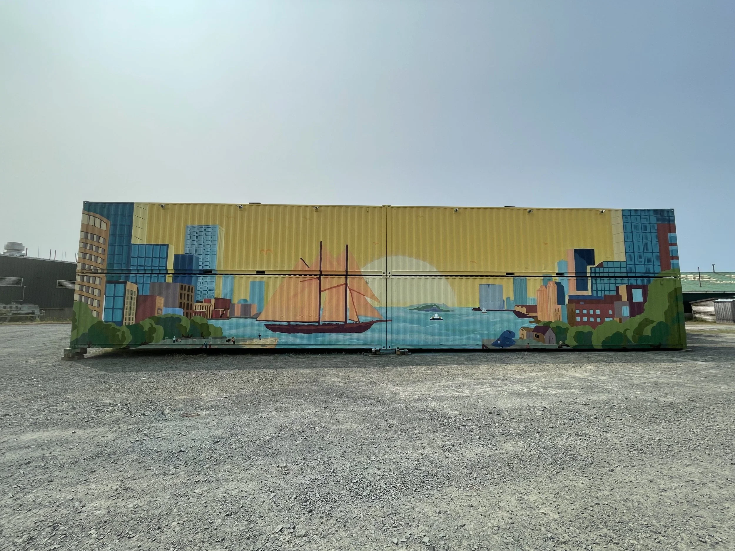 Downtown seacan mural