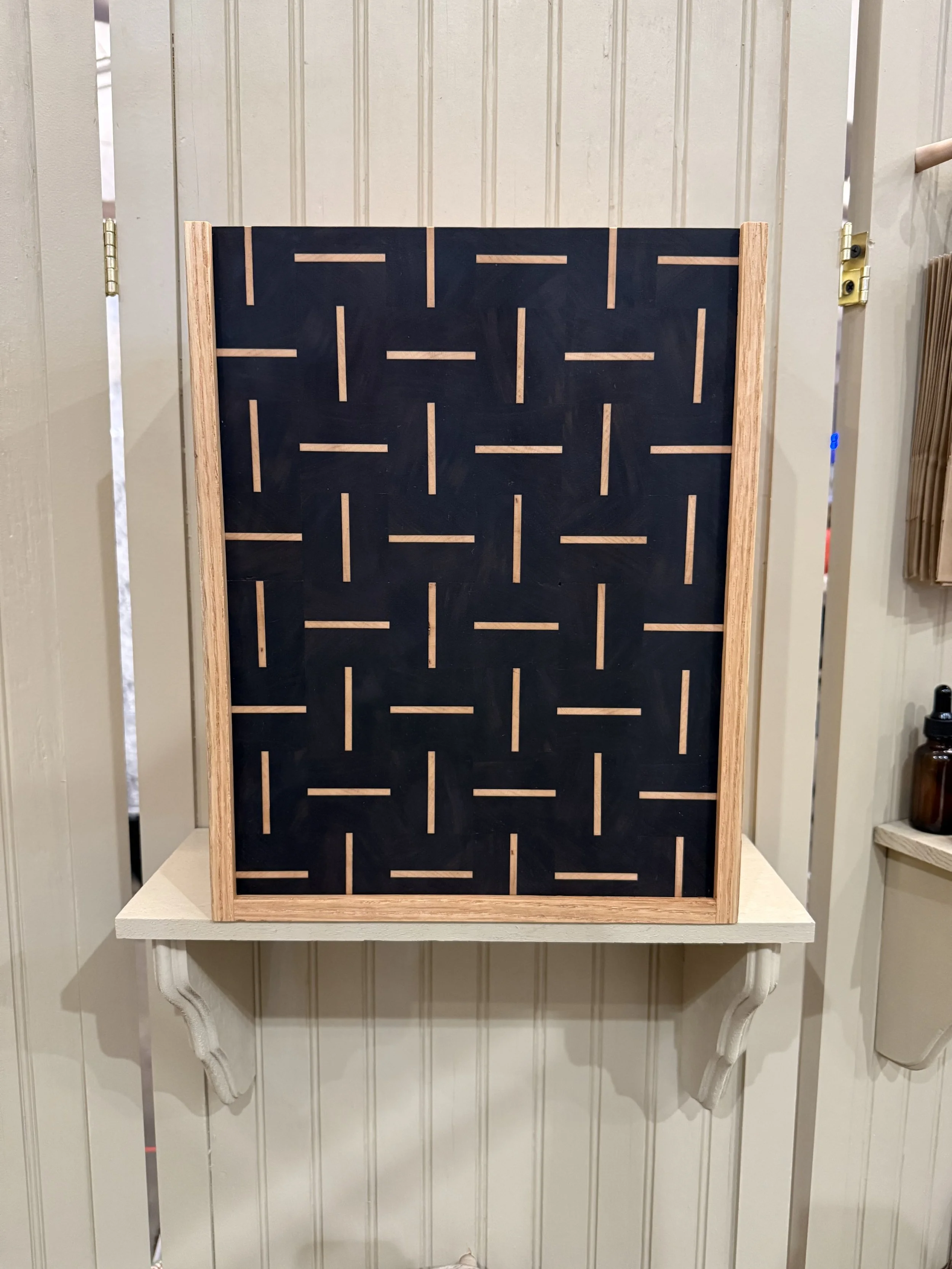 Walnut and Maple Ticking challah box