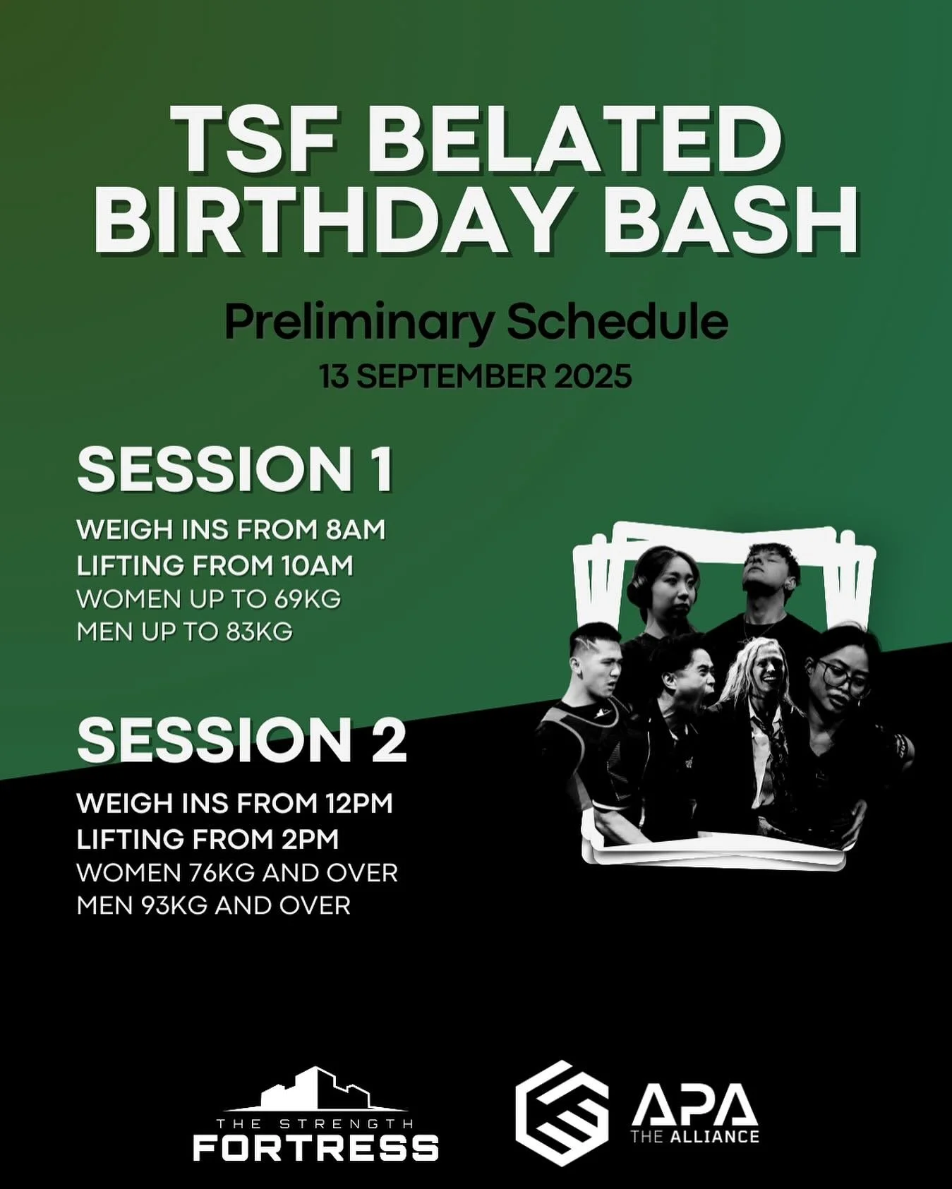 We turned 8. 

And we&rsquo;re celebrating at our Belated Birthday Bash!

40 lifters across two sessions from 10am and 2pm.

There&rsquo;ll be music, big lifts and cake. 

See you in a couple of weeks 🫶
