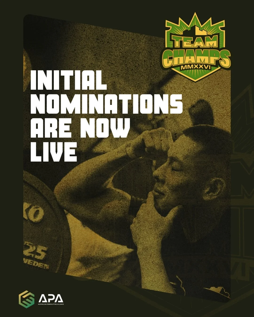 🌟 Preliminary Nominations 🌟 

27 teams, 108 lifters. The biggest Team Champs ever.

The link to the LiftingCast roster can be found via our bio. See &ldquo;results&rdquo; to ascertain who&rsquo;s in each category and from what team, or roster to se