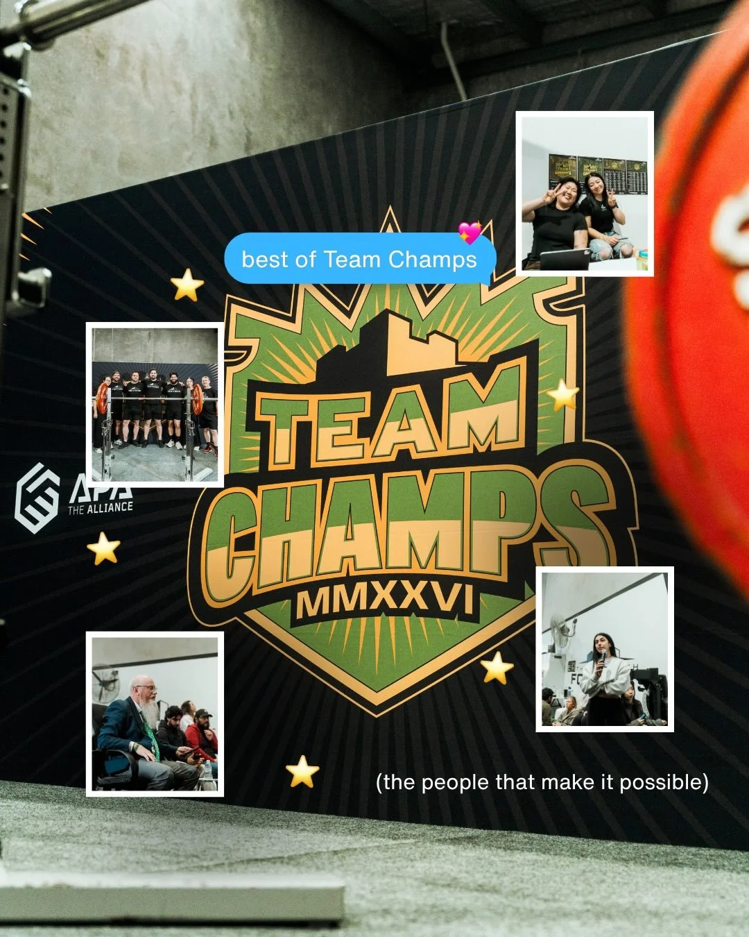 the best of team champs 💖💛✨

We had 106 volunteer roles to fill over three days, and we did it with ease and surplus help.

A huge thank you goes out to everyone who made this past weekend possible. Team Champs and powerlifting meets at large are s