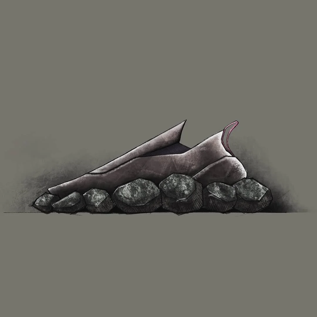 076/151: Golem. Been a busy few months, lets get back at it again. Sustainable footwear? You can find rocks anywhere right?

#golem #pokemon #footweardesign #callingallcreators #lacelessdesign #conceptkicks #ckinspiration #instakicks #sneaker #footwe
